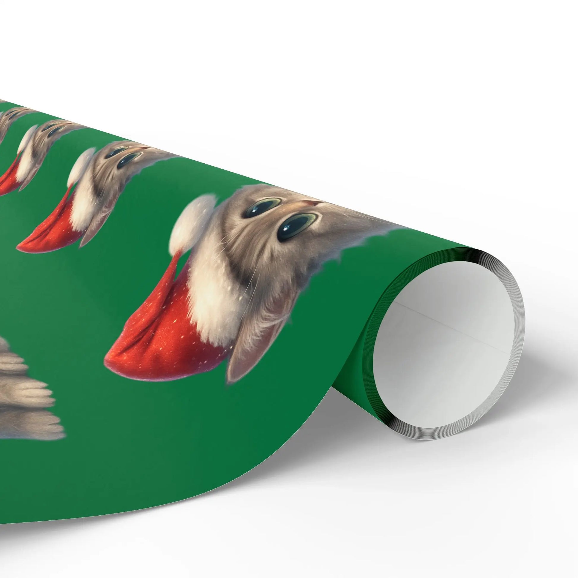 Wrapping Papers - Festive Holiday with Cute Santa Pets Printify