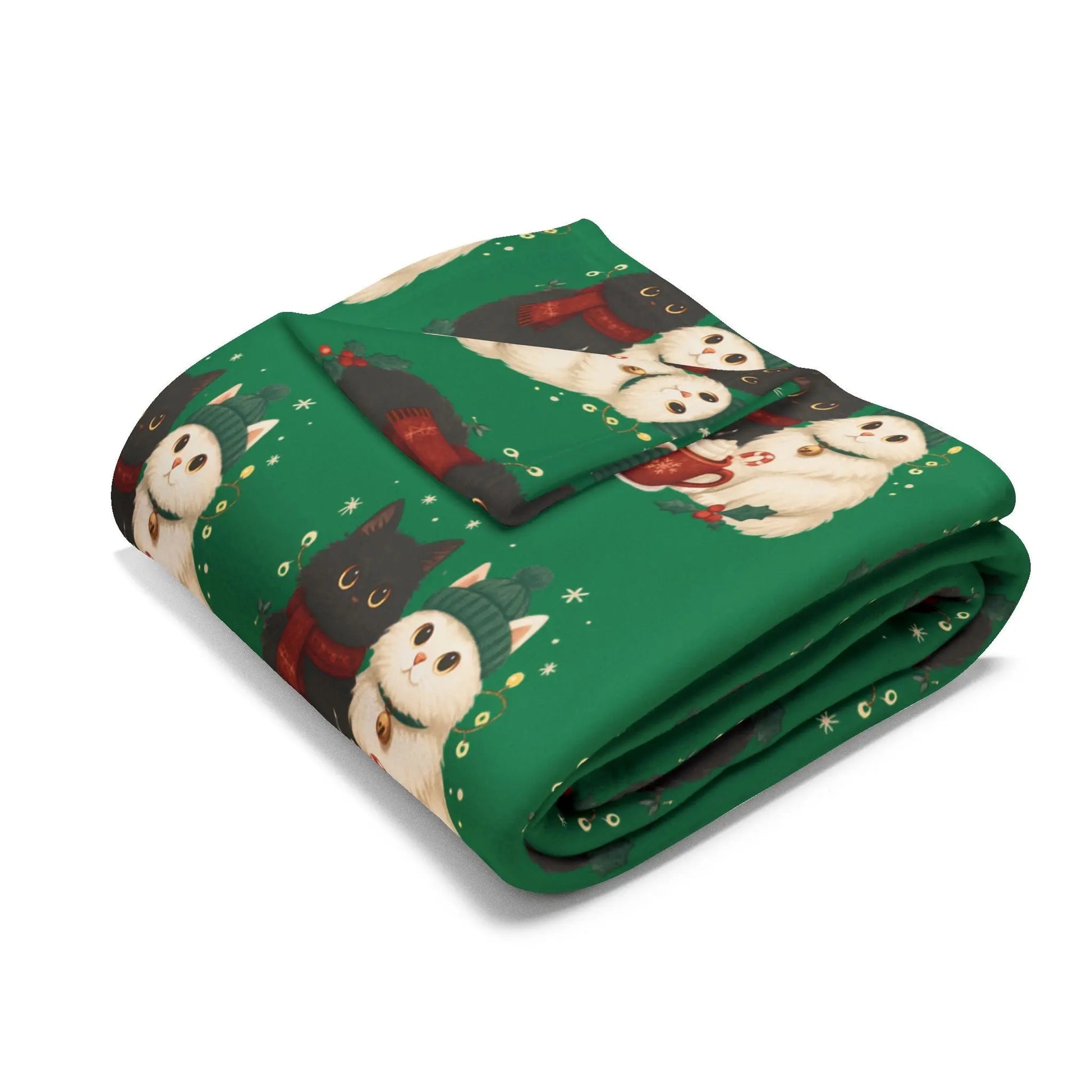 Christmas Polar Bear Fleece Blanket – Cute Holiday Arctic Pattern Printify