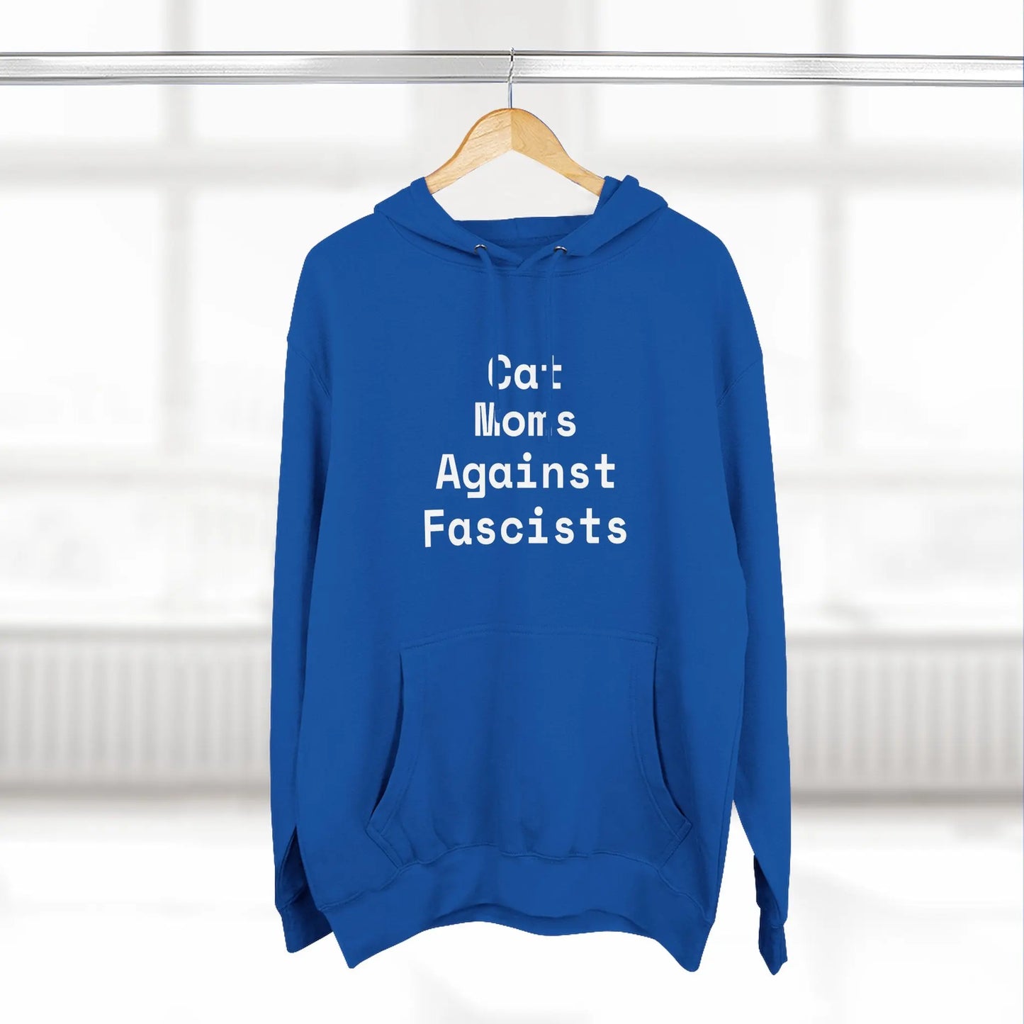 Cat Moms Against Fascists Hoodie Printify