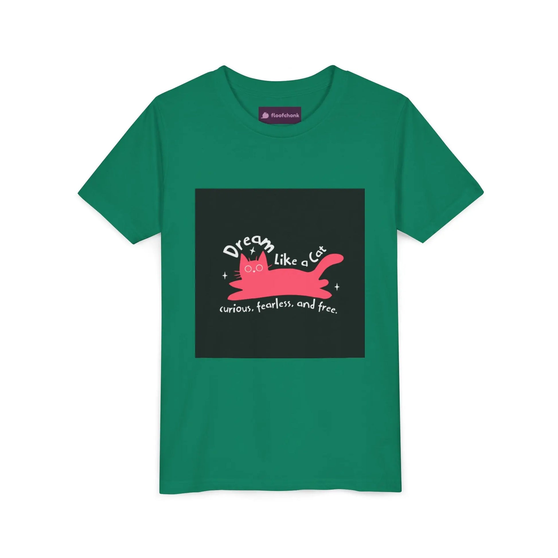 Dream Like a Cat Youth Tee - Fun Cat Design, Perfect Gift for Kids, Birthday Present, Cat Lovers, Inspirational Apparel Printify