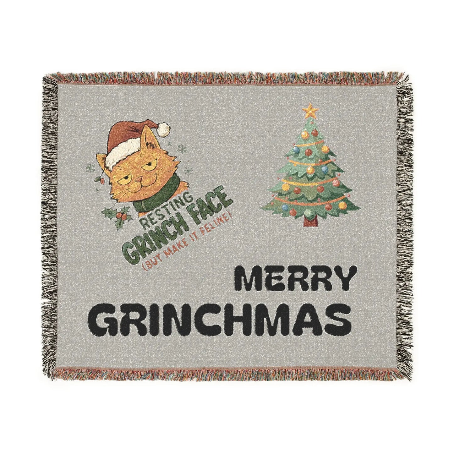 Woven Blanket - Merry Grinchmas Holiday Decor Printify