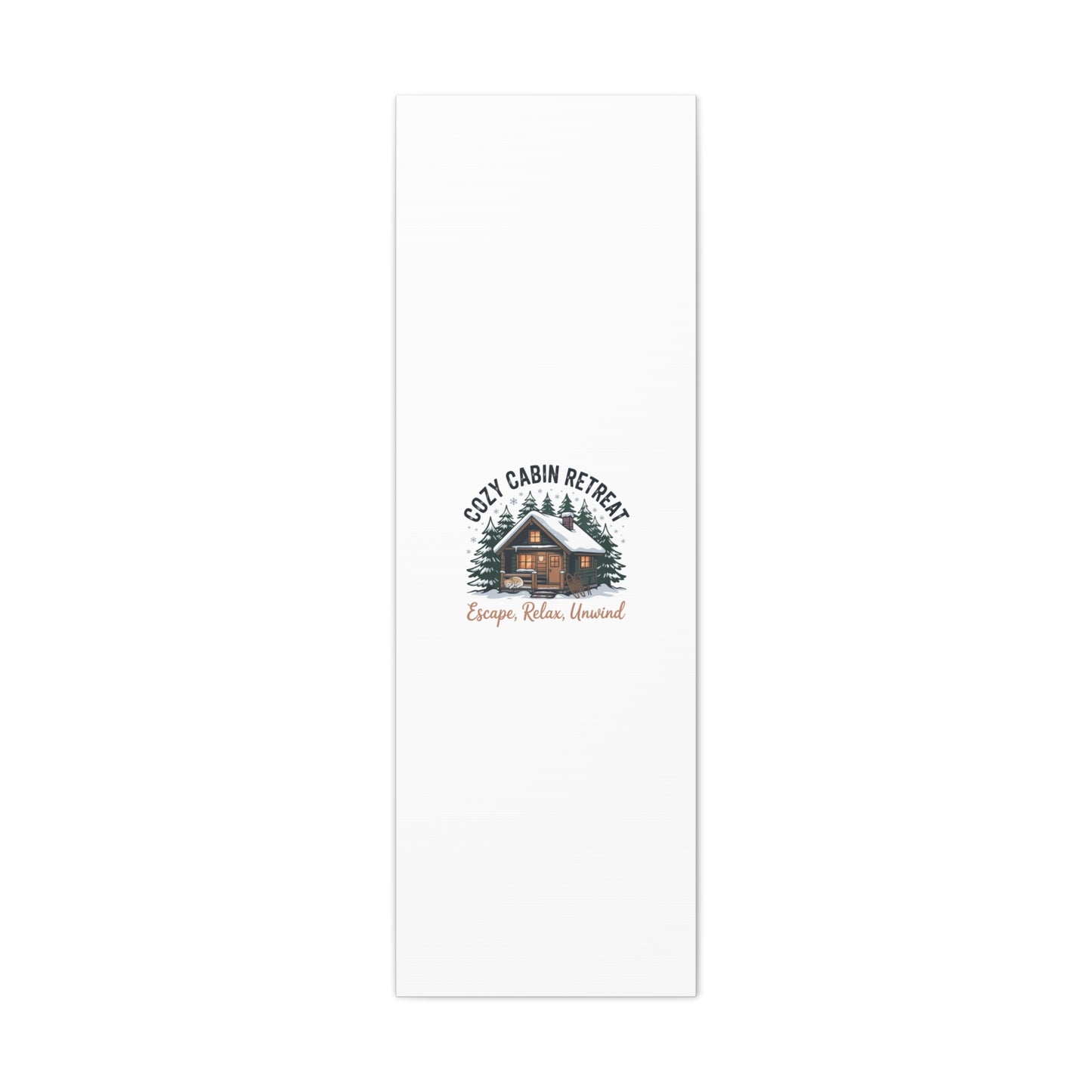 Cozy Cabin Retreat Log Cabin Art Print | Matte Canvas Stretched, 1.25" Printify