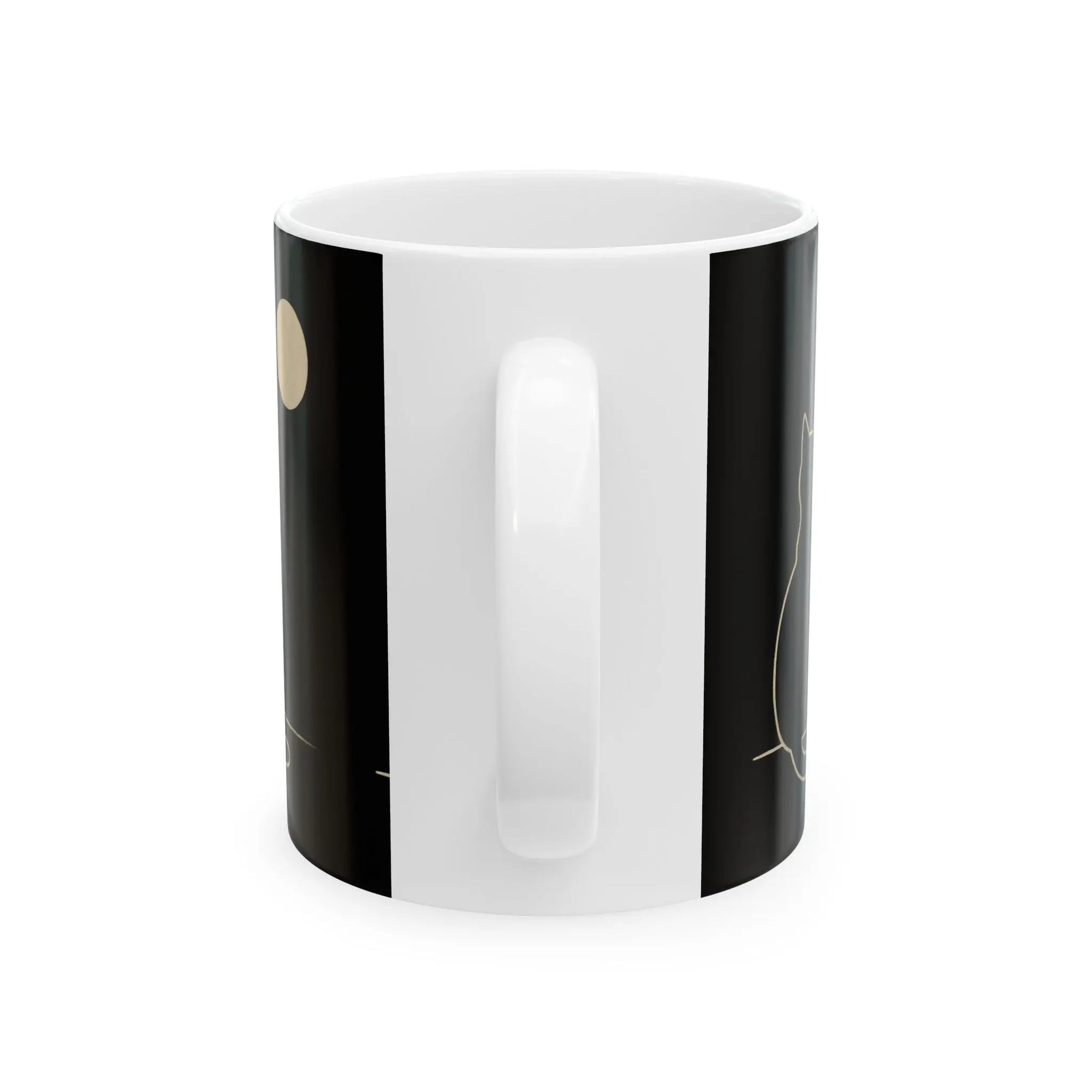 Cat Silhouette Mug, Cozy Cat Lover Gift, Cute Gift for Pet Owners, Moonlit Night Mug, Perfect for Coffee or Tea Lovers, Ceramic Mug, Cat Printify