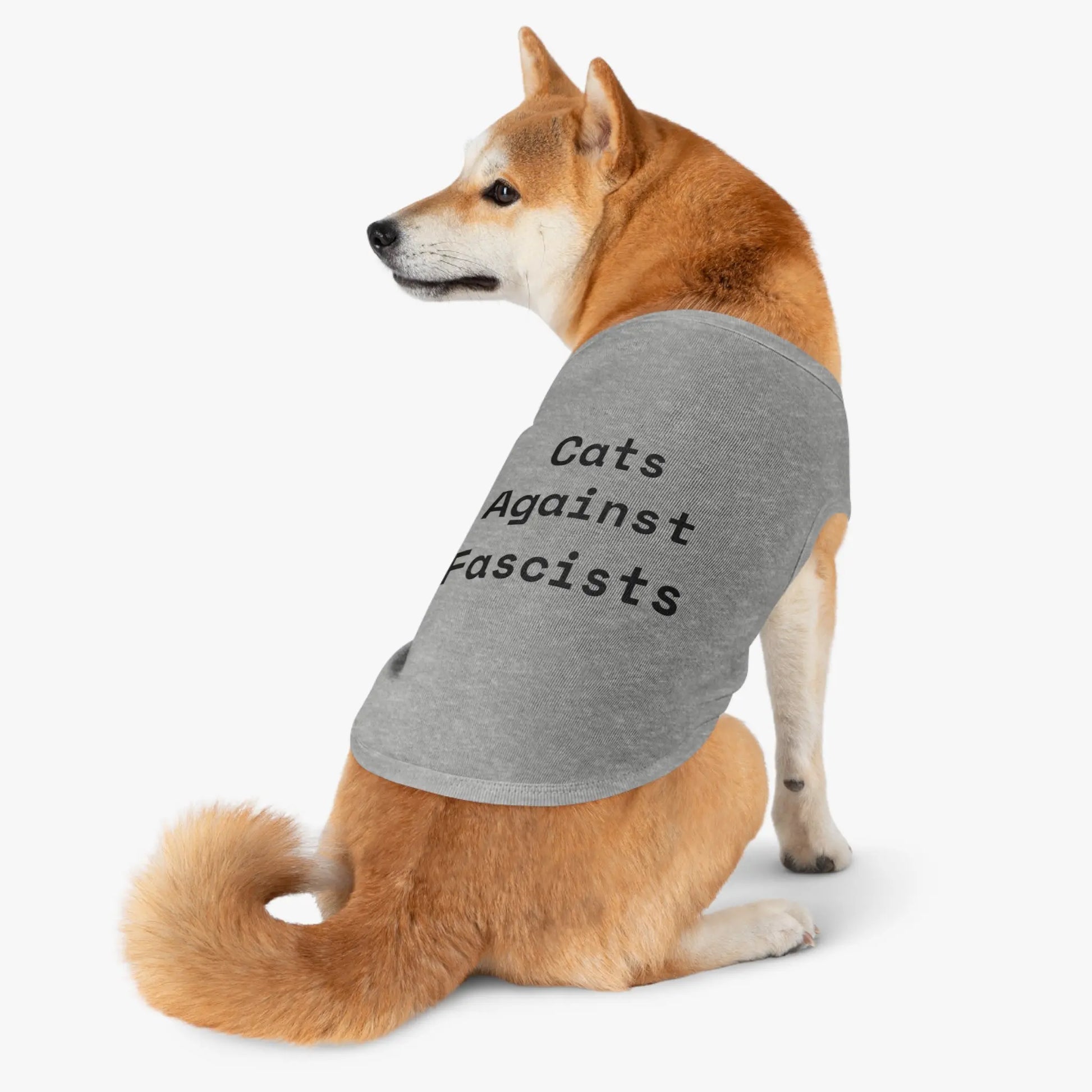 Cats Against Fascists Pet Tank Top for Comfort and Style Printify
