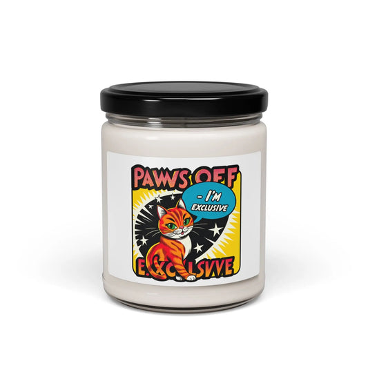 Exclusive Paws Off Scented Soy Candle | Perfect Gift for Cat Lovers, Home Decor, Relaxation, Cozy Vibes, Pet-Themed Printify
