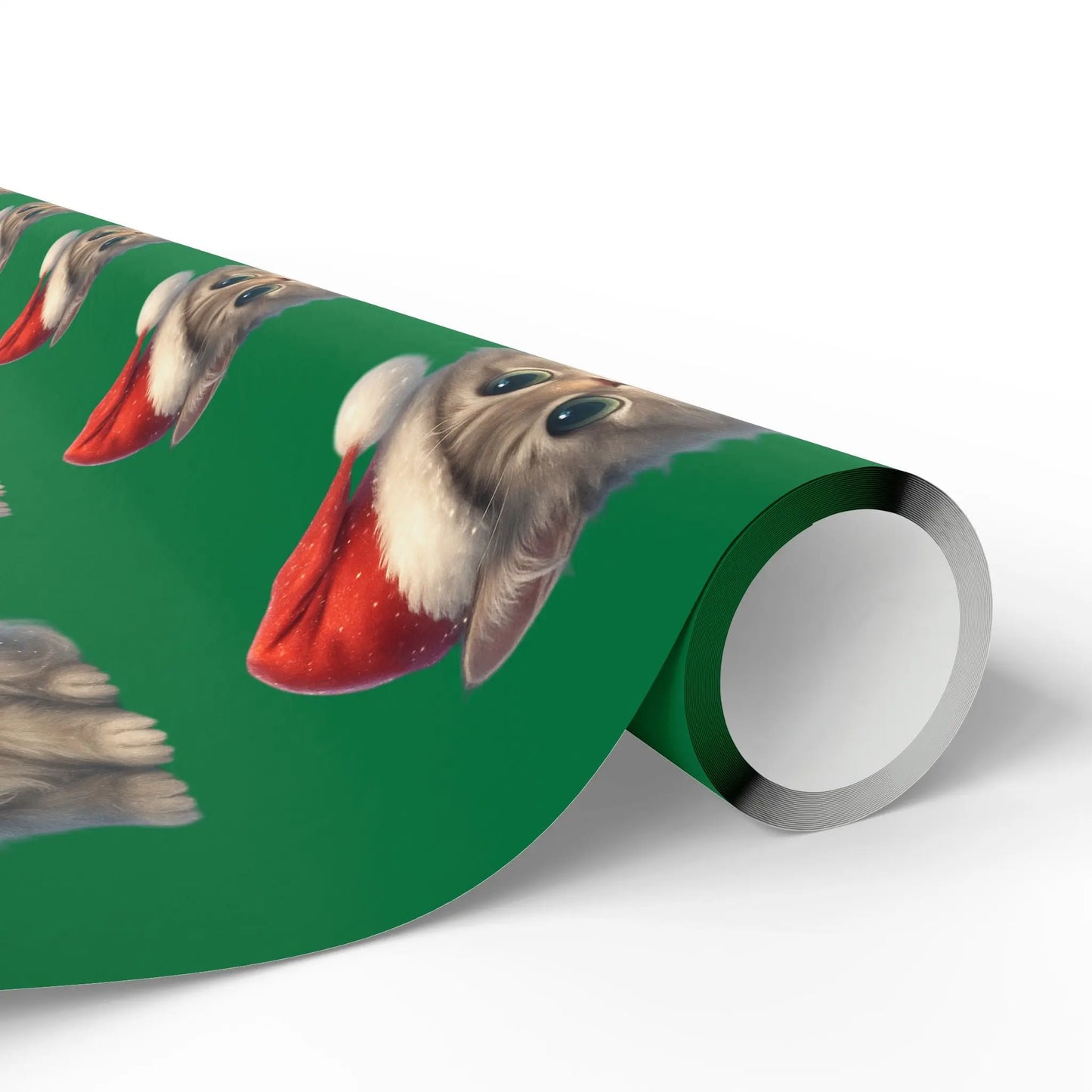 Wrapping Papers - Festive Holiday with Cute Santa Pets Printify