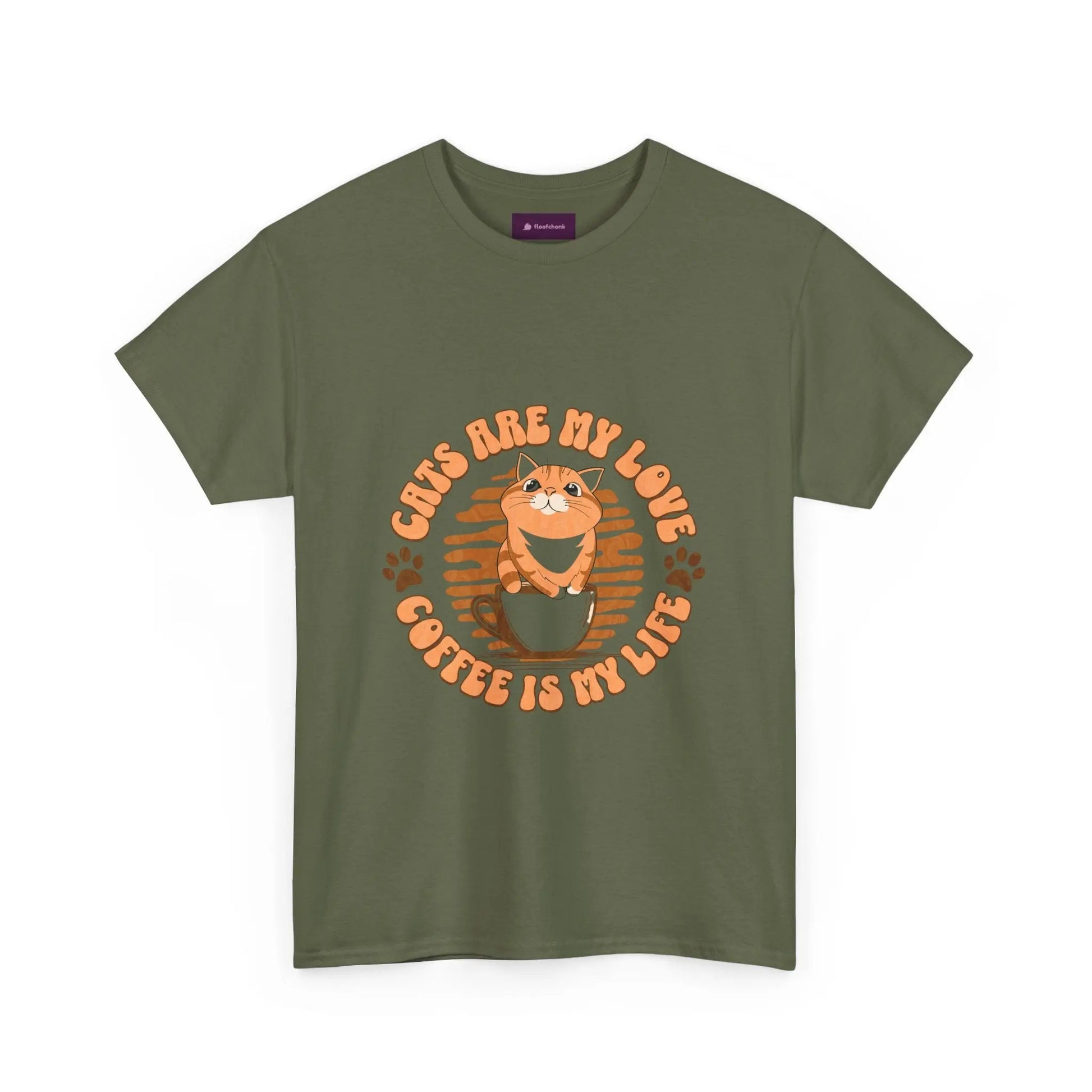 Retro Coffee Tee, Funny Cat Lover Shirt, Gift for Pet Owners, Cute Graphic Tee, Inspirational Animal Apparel Printify