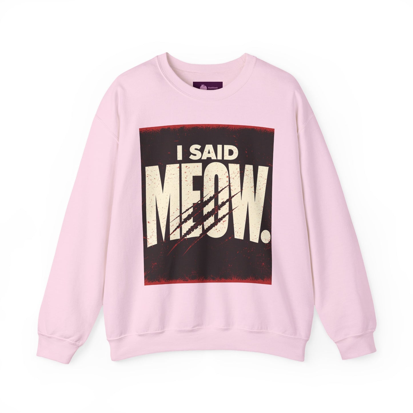 I Said Meow Sweatshirt | shadow typography shirt, 3D simple text