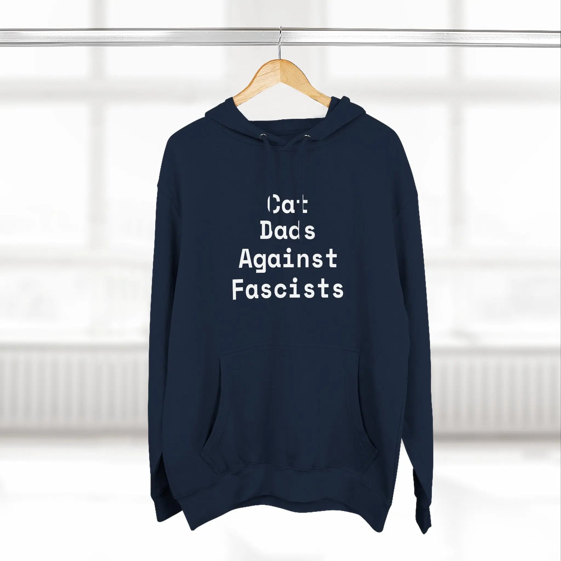 Cat Dads Against Fascists Hoodie Printify