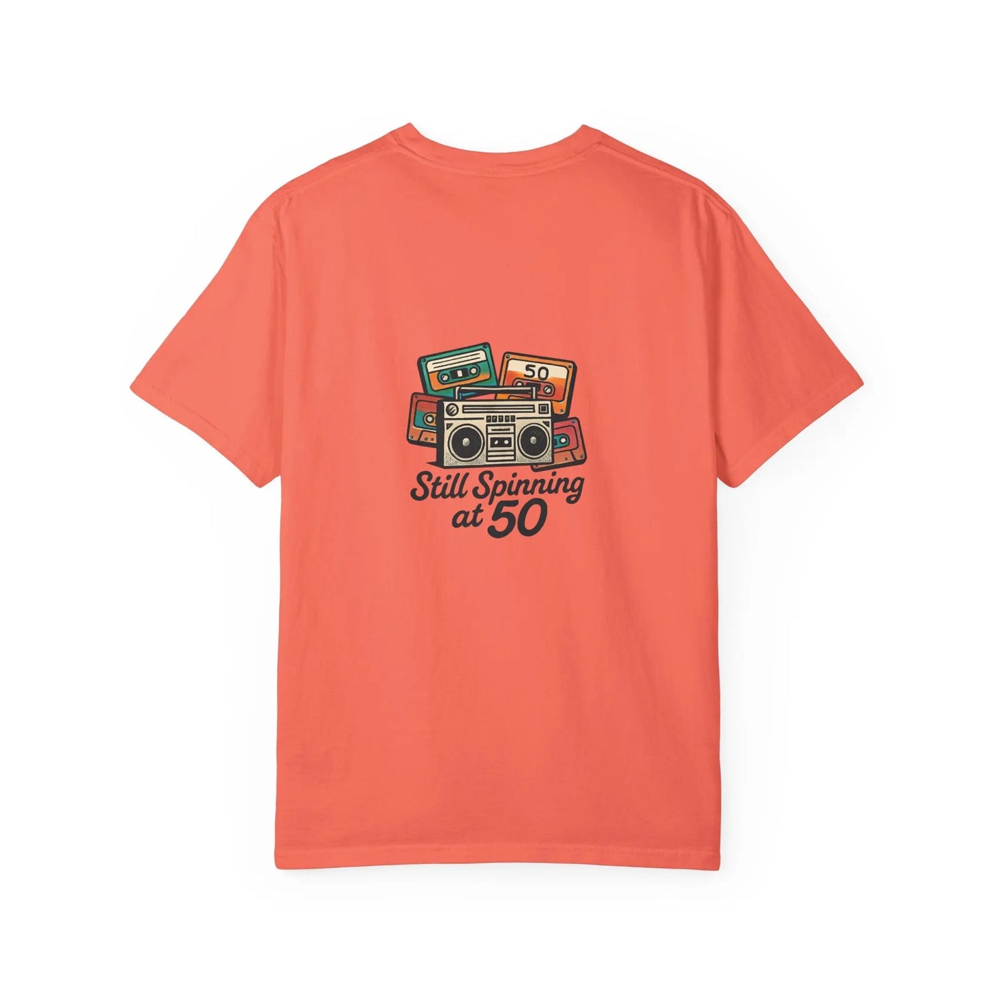 Crew T-Shirt - 'Still Spinning at 50' Retro Boombox Tee Printify