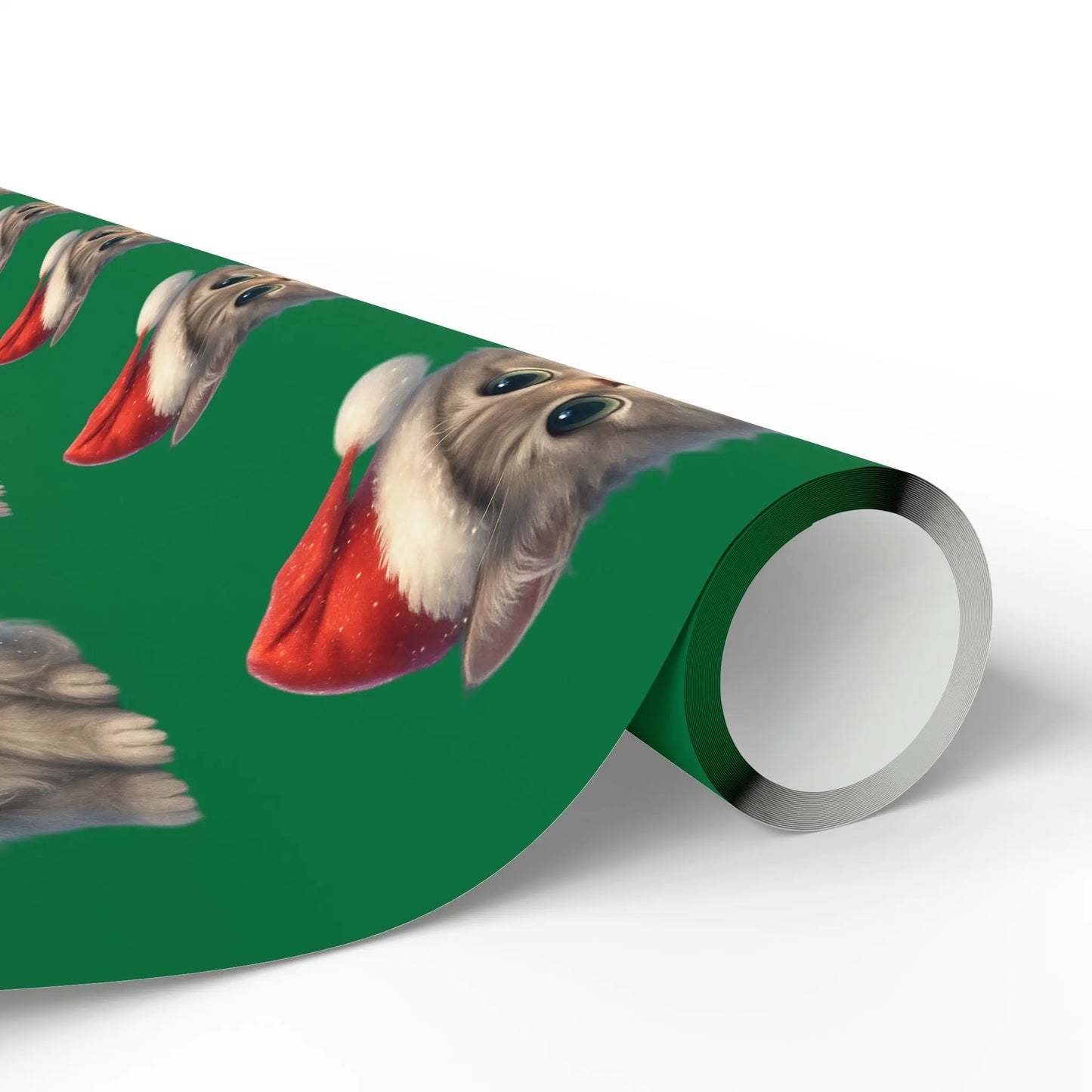 Wrapping Papers - Festive Holiday with Cute Santa Pets Printify