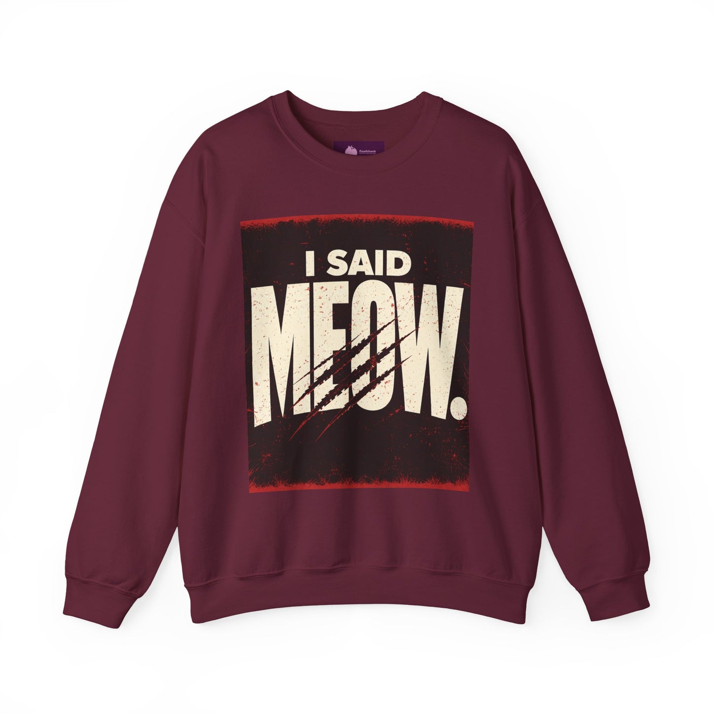 I Said Meow Sweatshirt | shadow typography shirt, 3D simple text