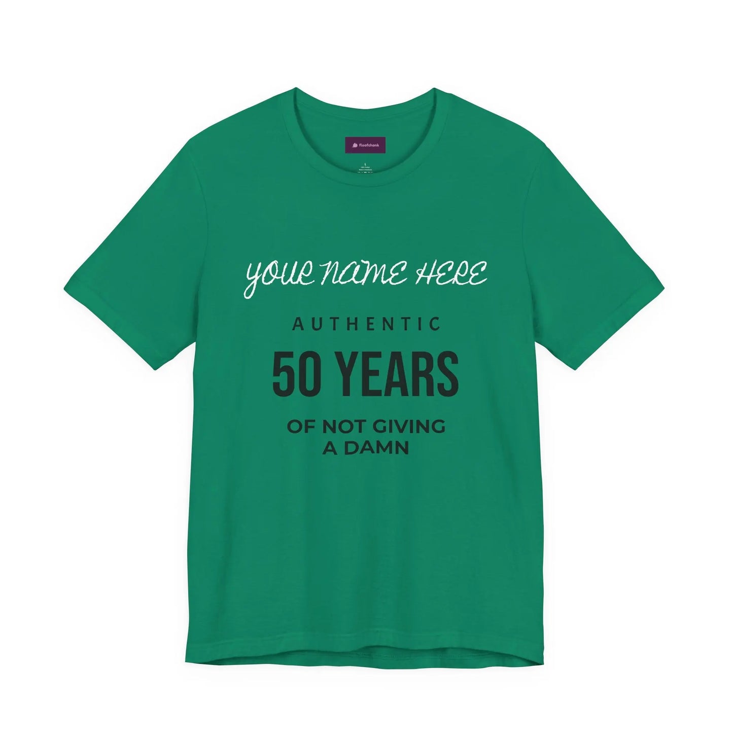 50 Years of Not Giving a Damn T-Shirt — Custom Name 50th Birthday Tee Printify