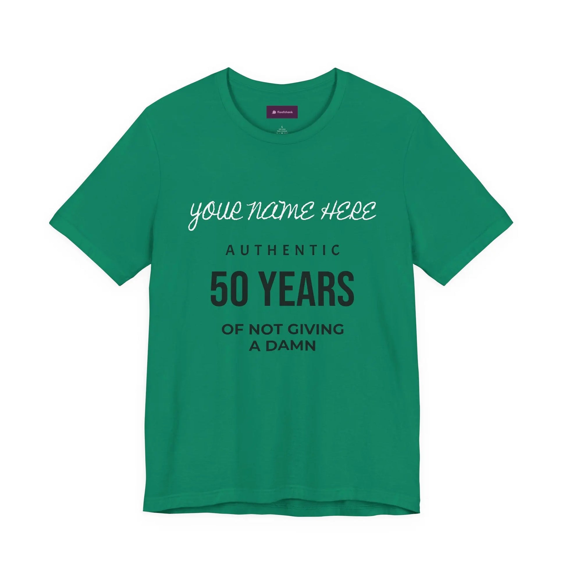 50 Years of Not Giving a Damn T-Shirt — Custom Name 50th Birthday Tee Printify