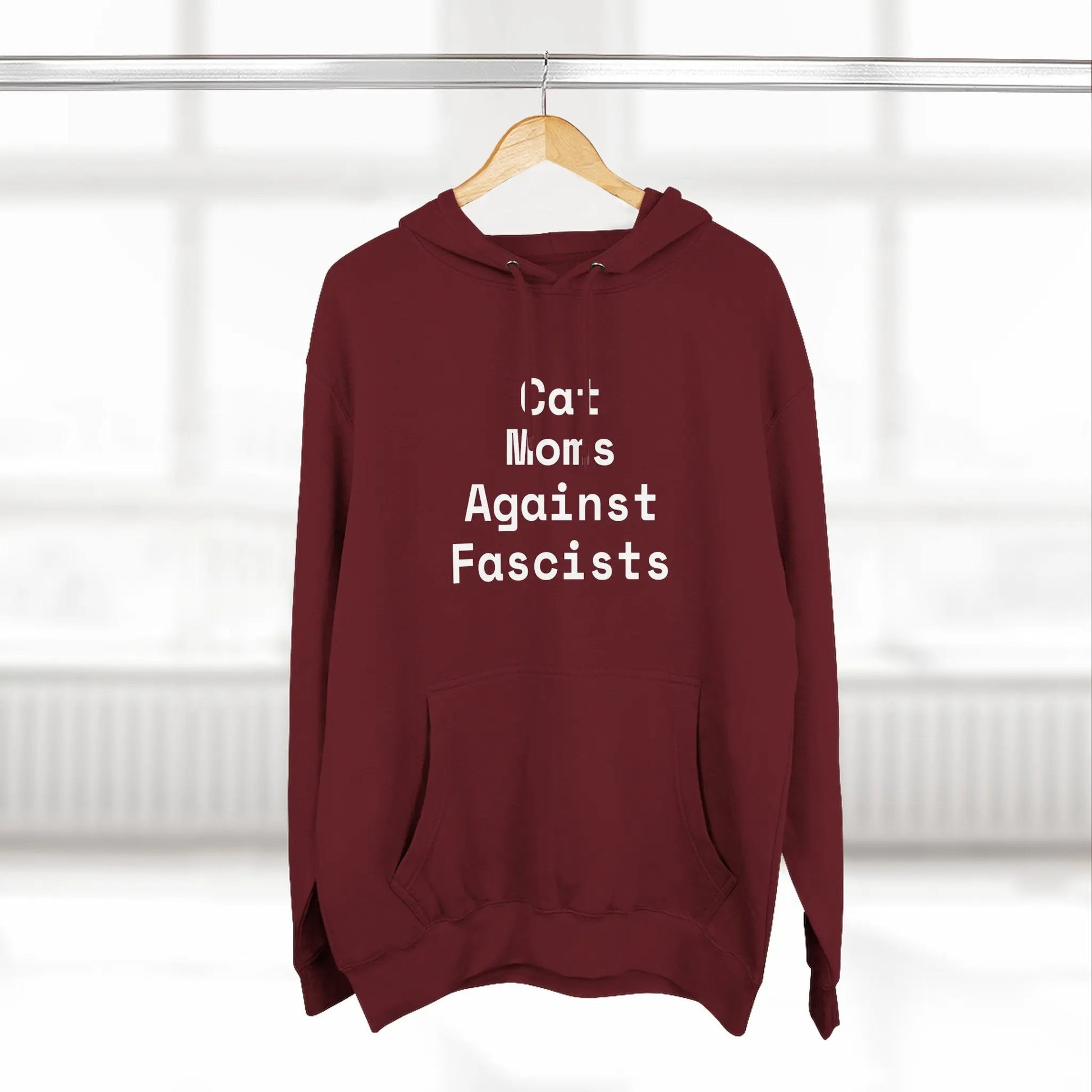 Cat Moms Against Fascists Hoodie Printify