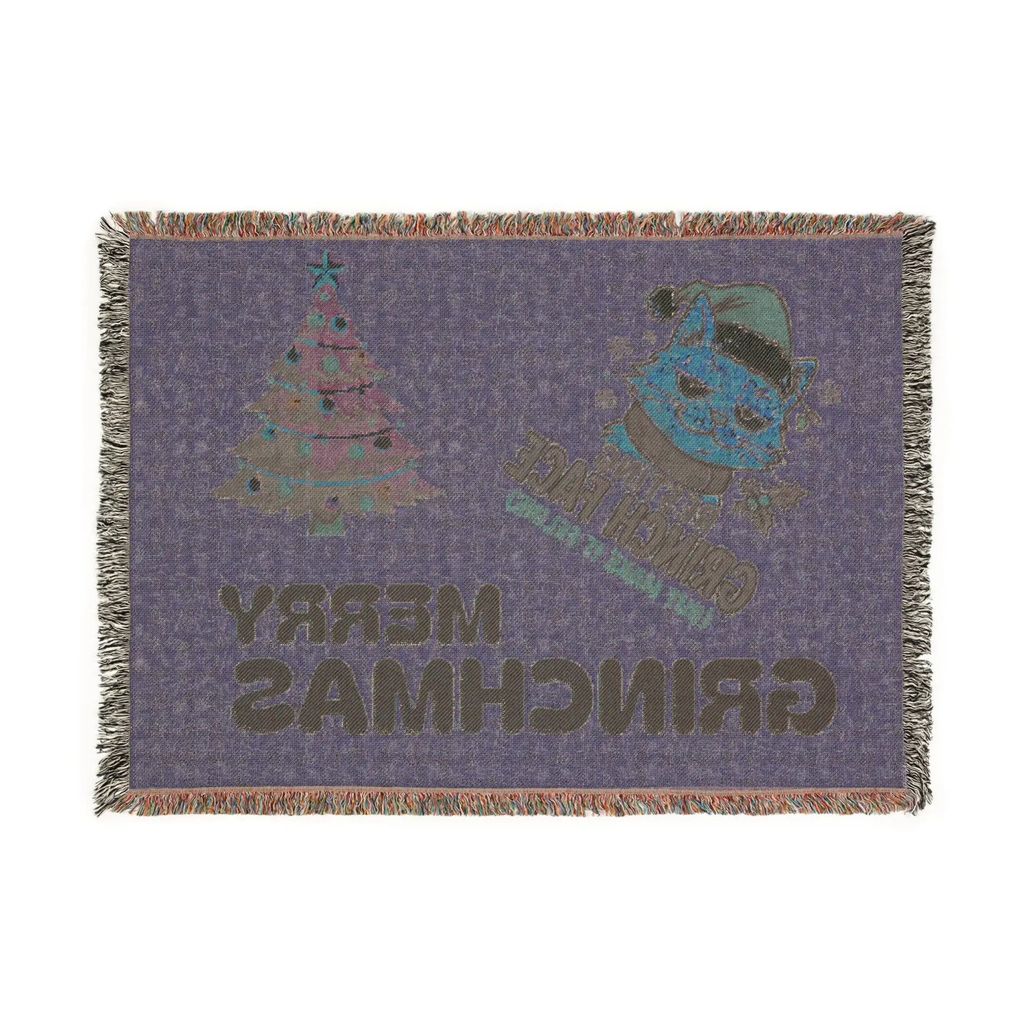 Woven Blanket - Merry Grinchmas Holiday Decor Printify
