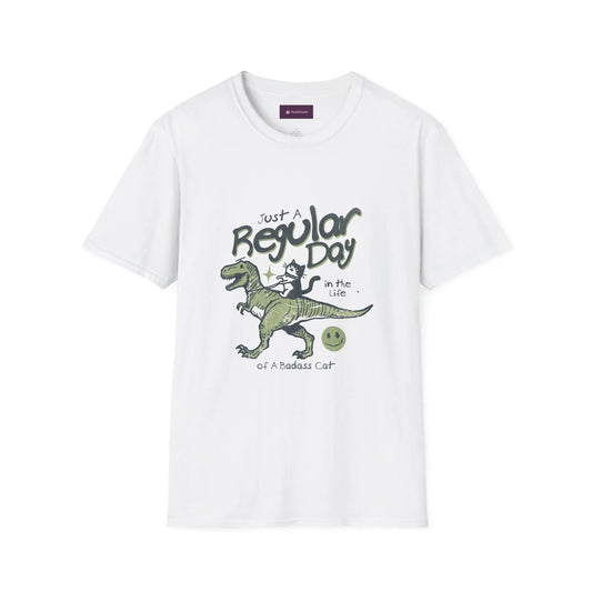 Dinosaur Graphic Tee - Unisex Softstyle T-Shirt for Kids and Adults Printify