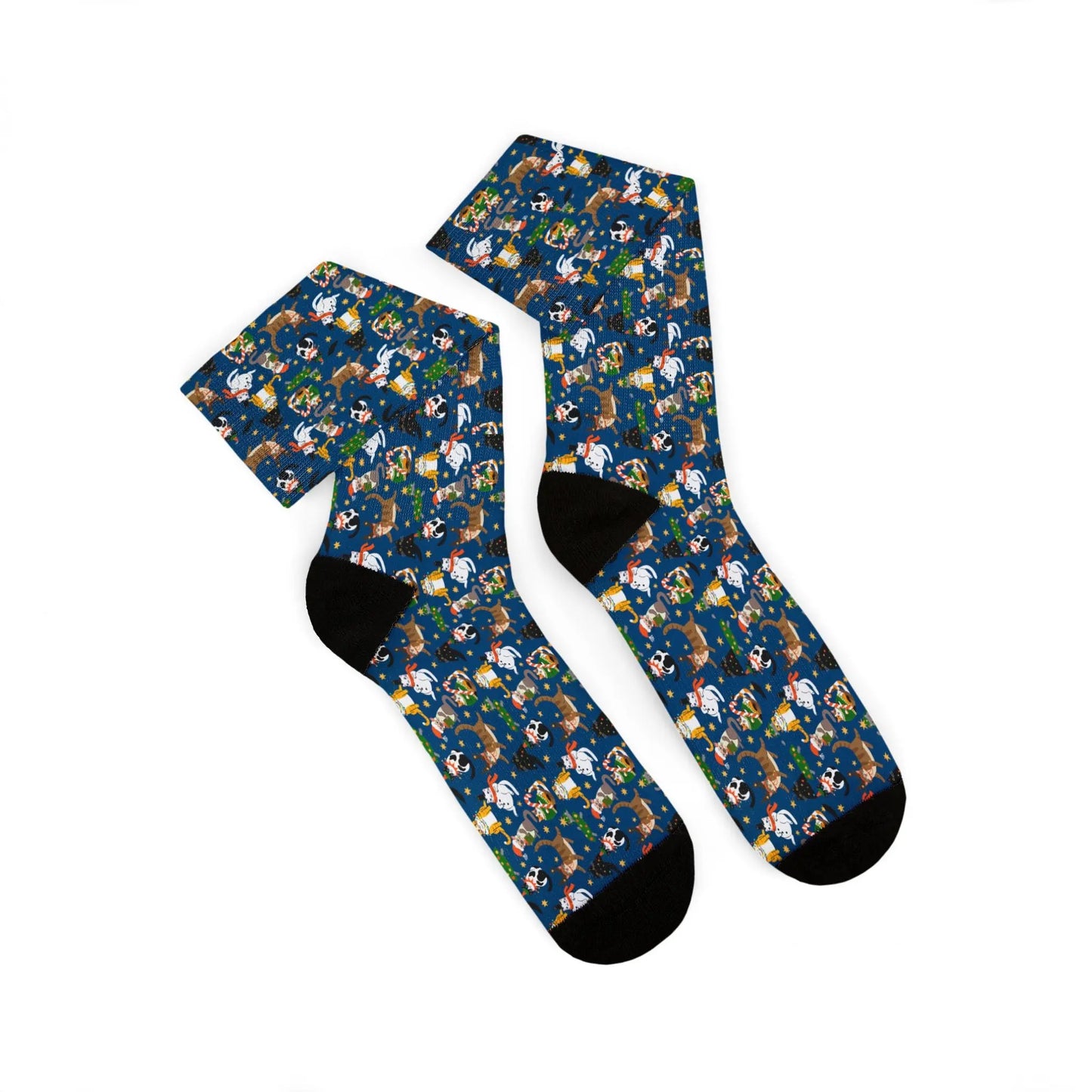 Cat Pattern Sublimation Socks Printify