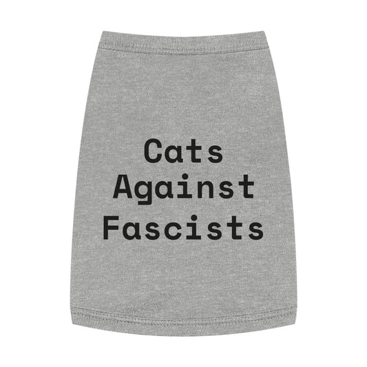 Cats Against Fascists Pet Tank Top for Comfort and Style Printify