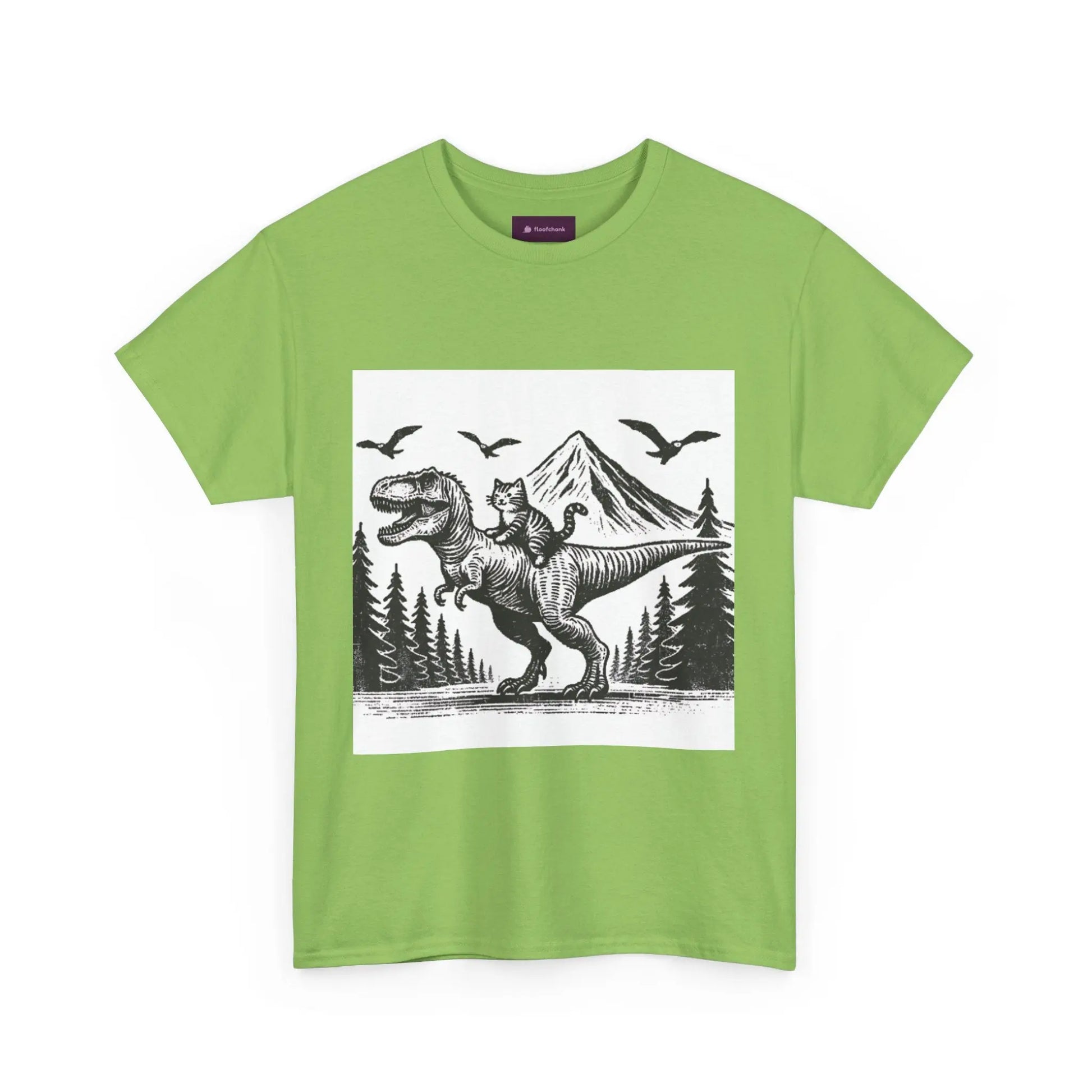 Dinosaur Cat Tee Printify