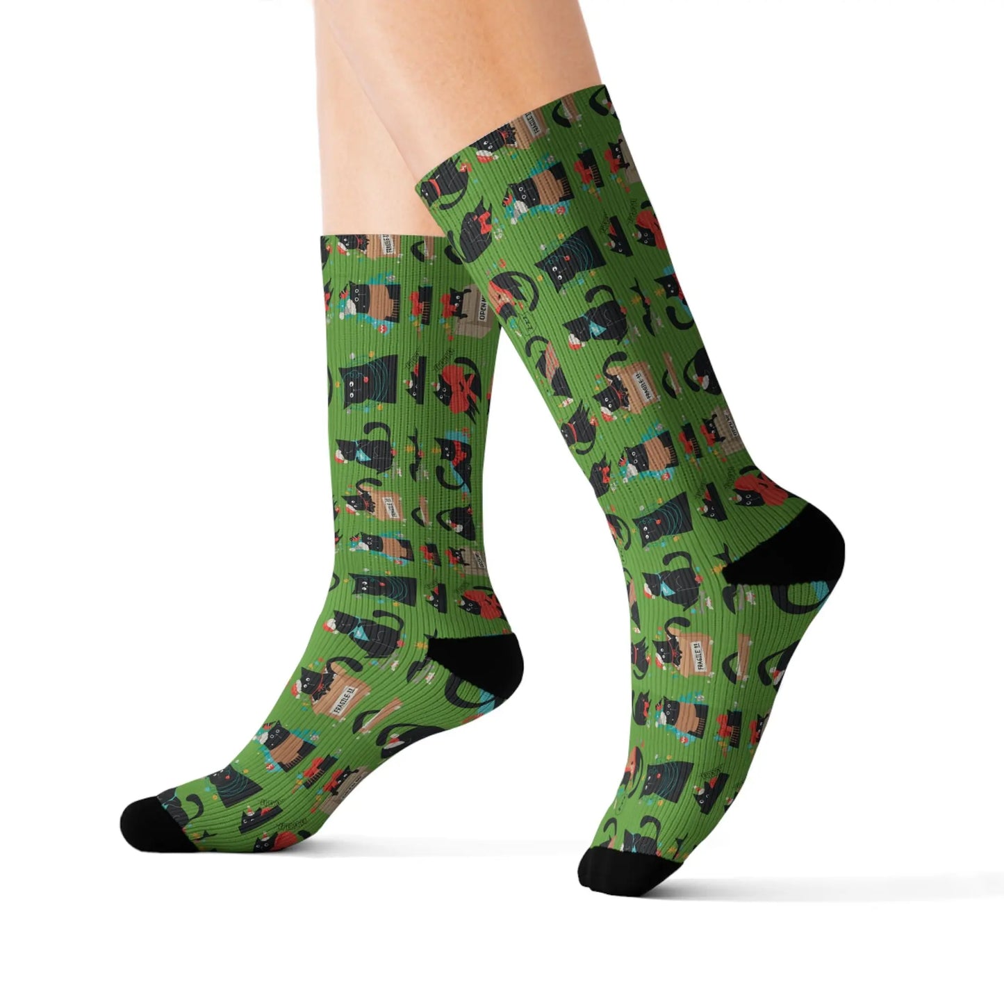 Copy of Holiday Cat Sublimation Socks Printify