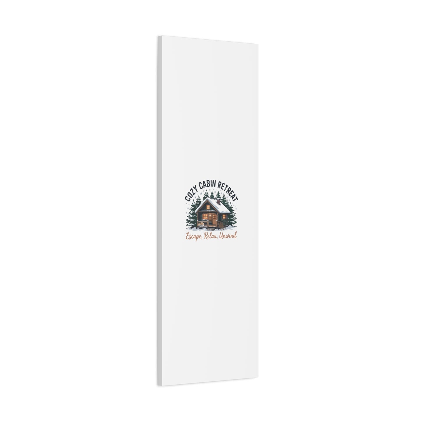 Cozy Cabin Retreat Log Cabin Art Print | Matte Canvas Stretched, 1.25" Printify