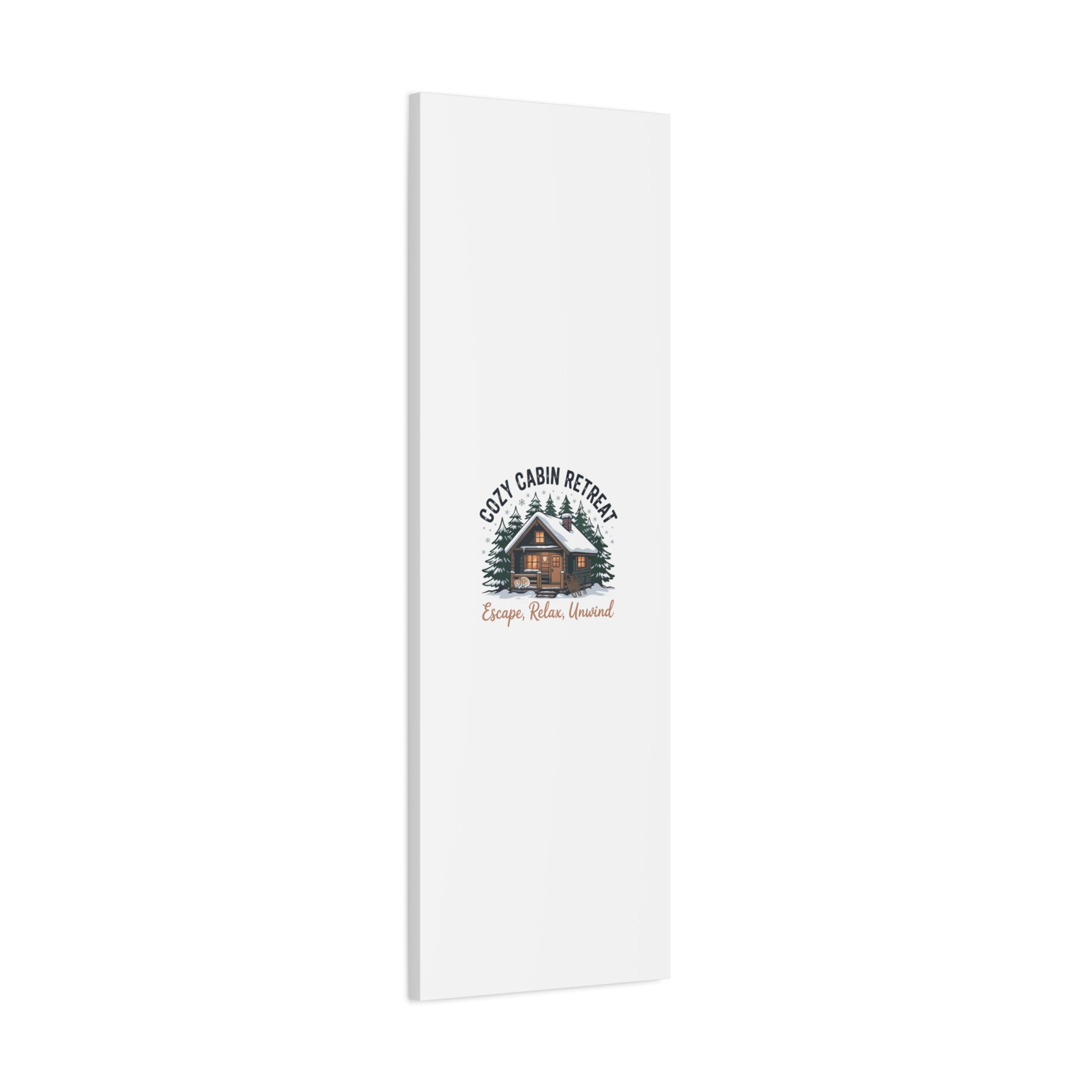 Cozy Cabin Retreat Log Cabin Art Print | Matte Canvas Stretched, 1.25" Printify