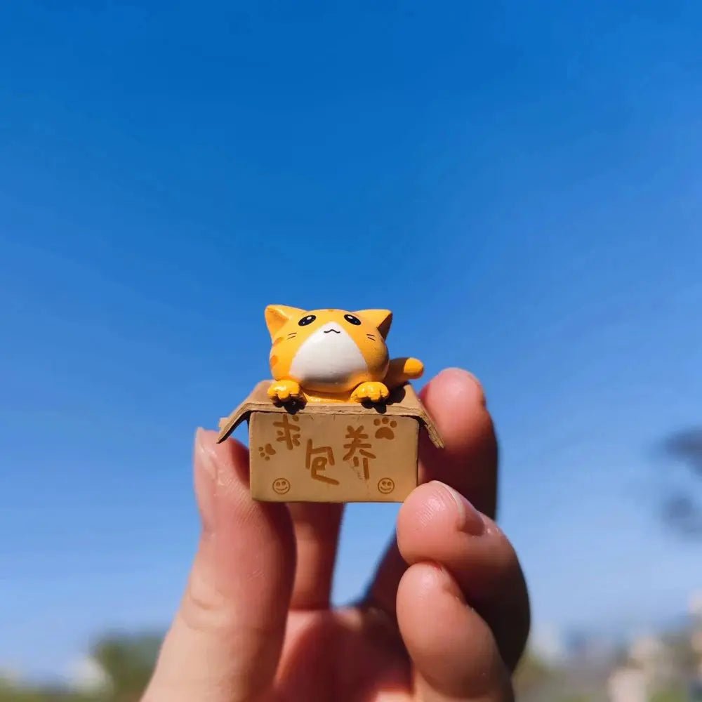1/4Pcs Kawaii Mini Cat Ornament Garden kitten statue Gift Kids Children Baby Room Decoration Toy Miniature Figurines Home Decor - FloofChonk
