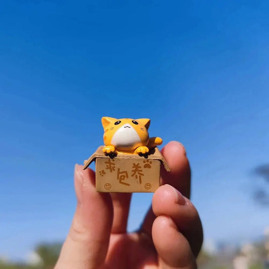 1/4Pcs Kawaii Mini Cat Ornament Garden kitten statue Gift Kids Children Baby Room Decoration Toy Miniature Figurines Home Decor - FloofChonk