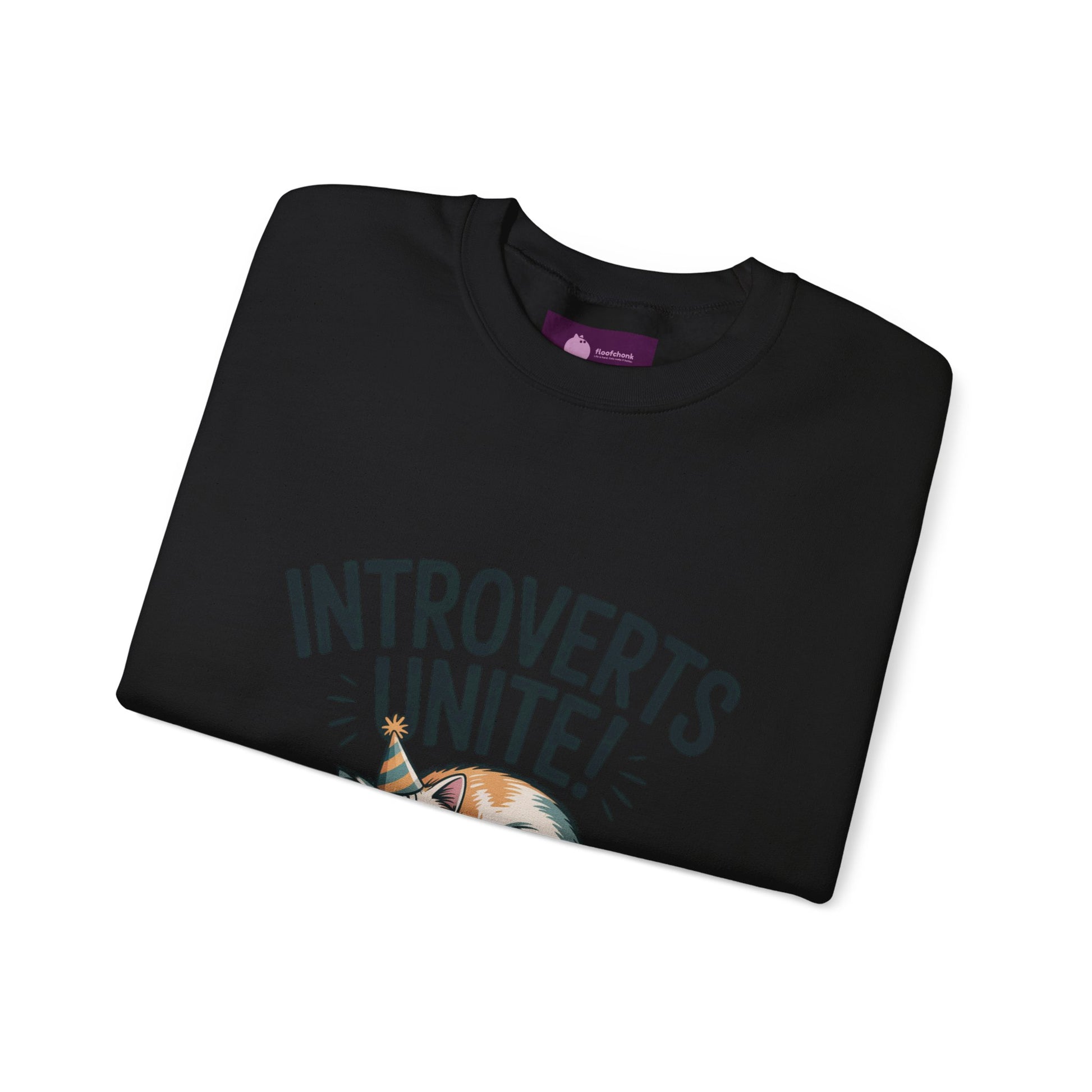 Introverts Unite (In The Corner) Sweatshirt | funny holiday shirt, party small talk jokes Printify