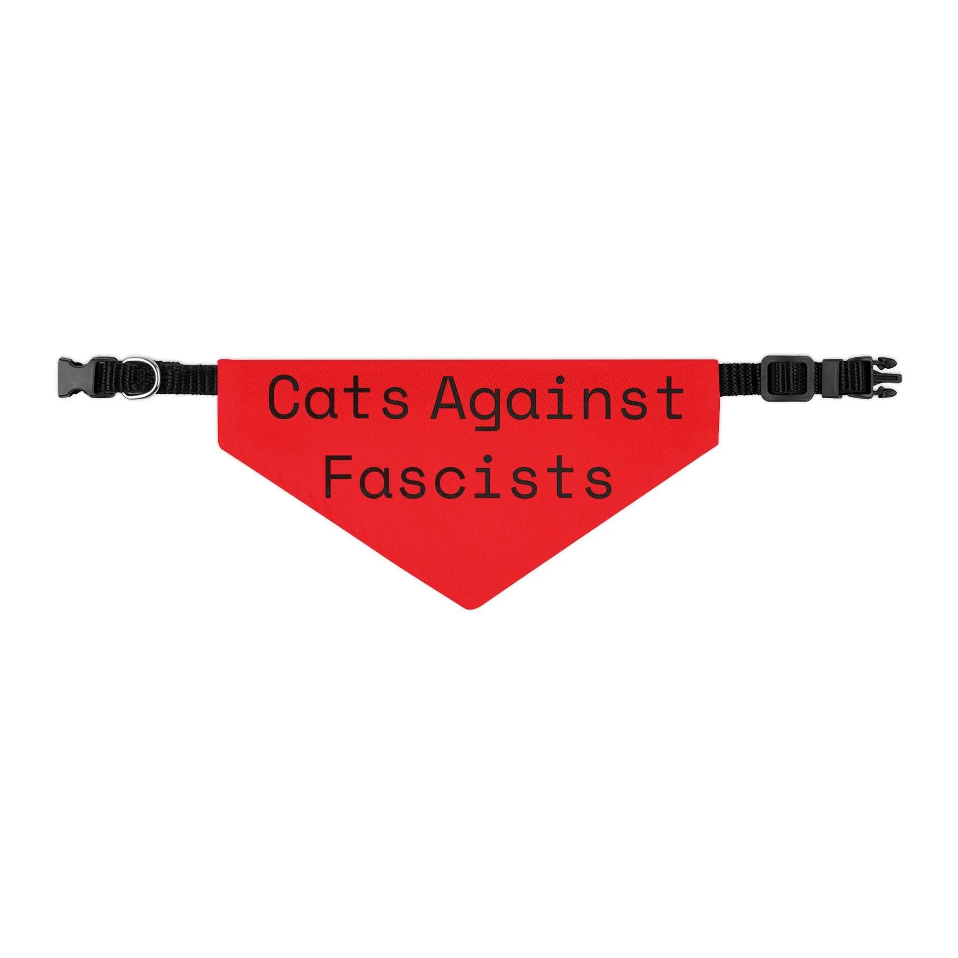 "Cats Against Fascists" Pet Bandana Collar for Dogs & Cats | Rebellious Style Accessory Printify
