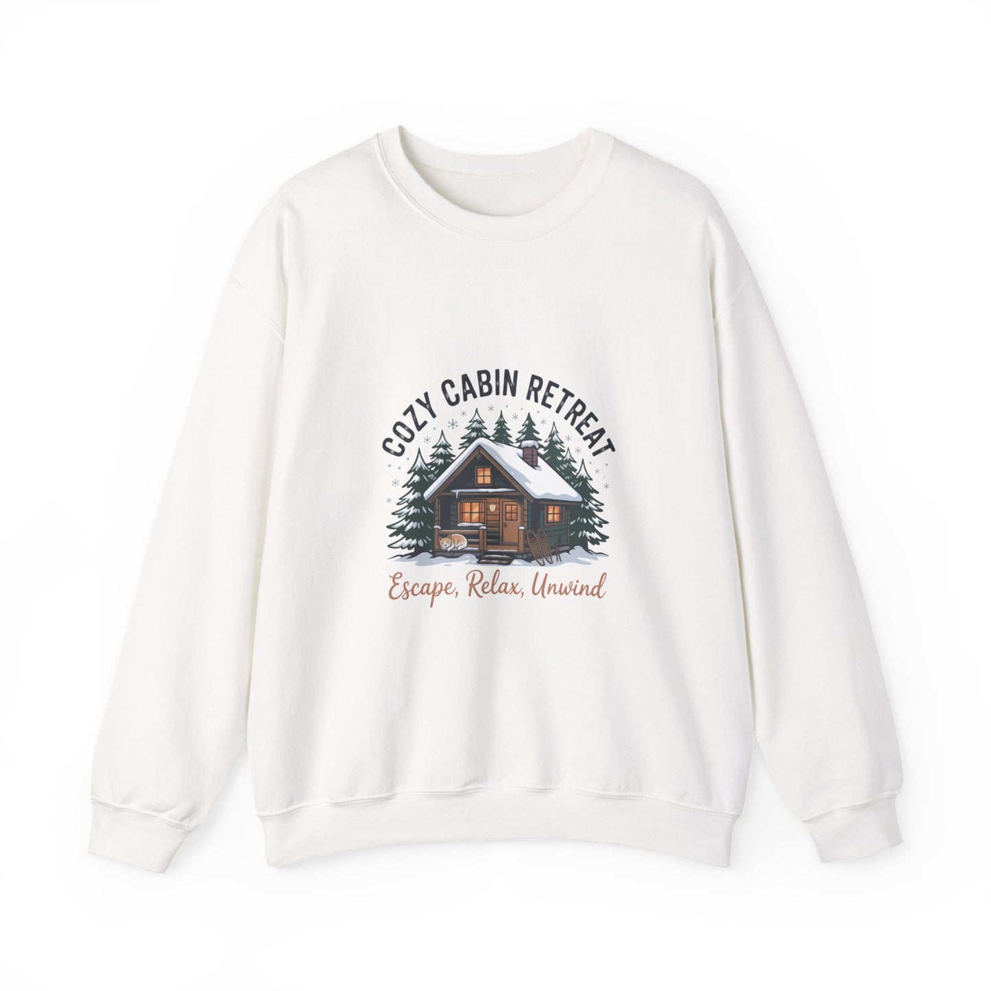 Cozy Cabin Retreat Sweatshirt | cabin vibes shirt, pine tree sweatshirt Printify