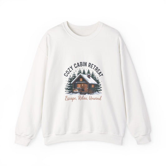 Cozy Cabin Retreat Sweatshirt | cabin vibes shirt, pine tree sweatshirt Printify