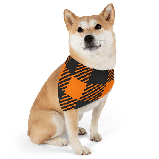 Pet Bandana Collar - Halloween Plaid Style - FloofChonk