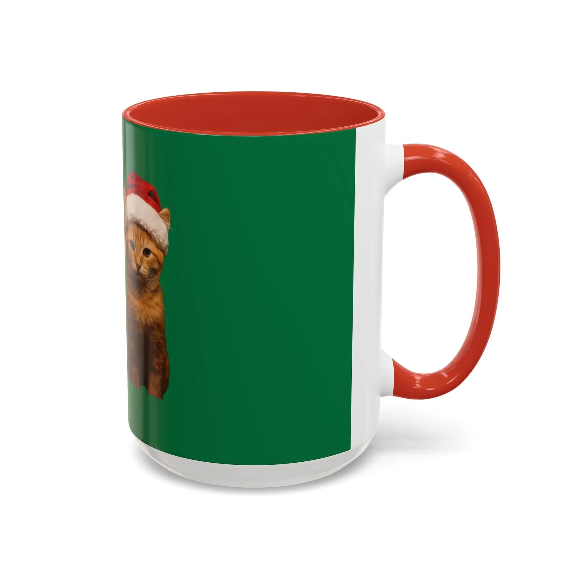 Christmas Cat Accent Mug - Personalized 'On the Naughty List' Mug Printify