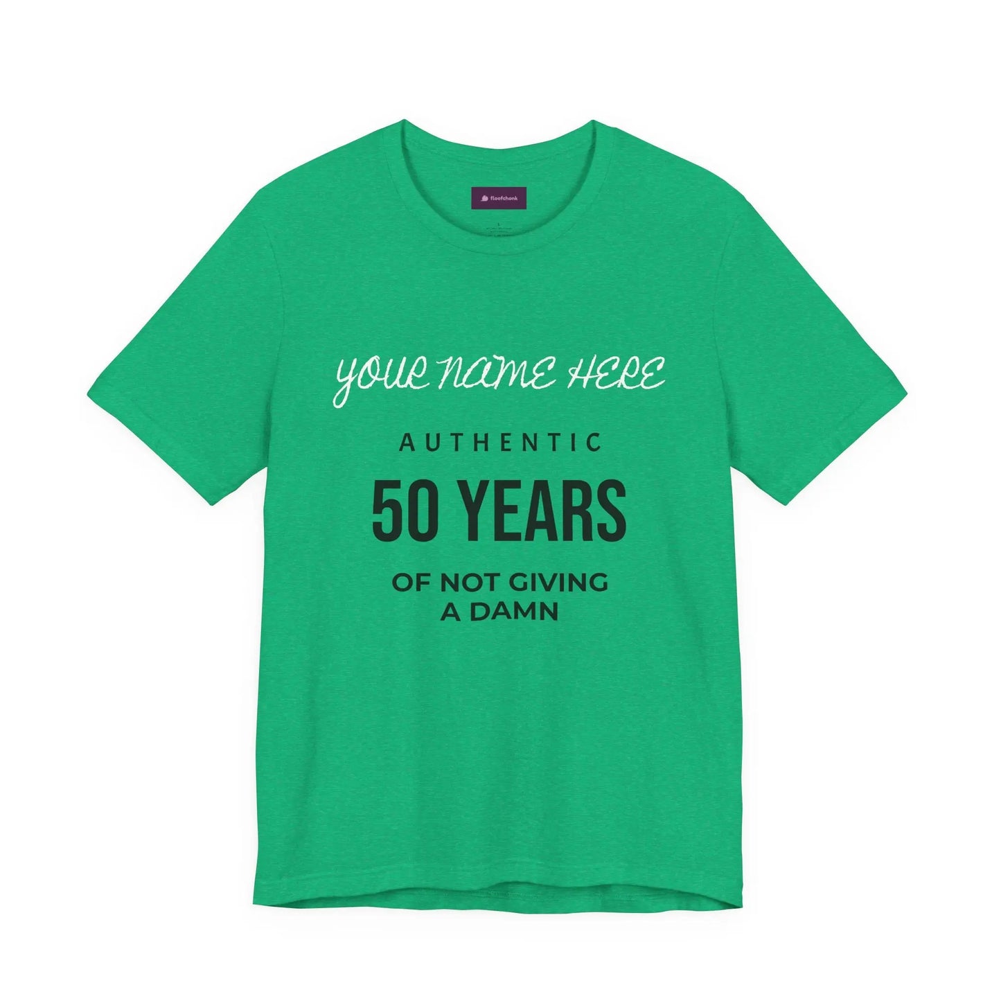 50 Years of Not Giving a Damn T-Shirt — Custom Name 50th Birthday Tee Printify