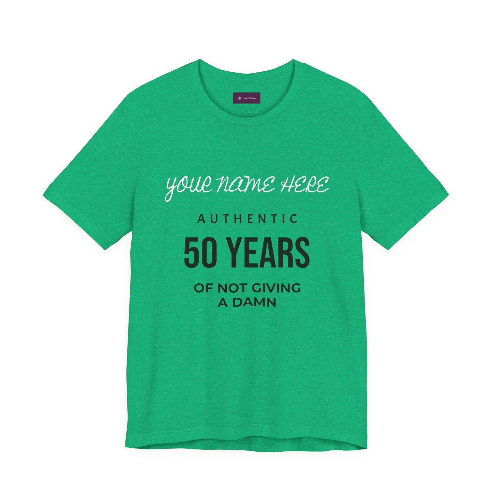 50 Years of Not Giving a Damn T-Shirt — Custom Name 50th Birthday Tee Printify