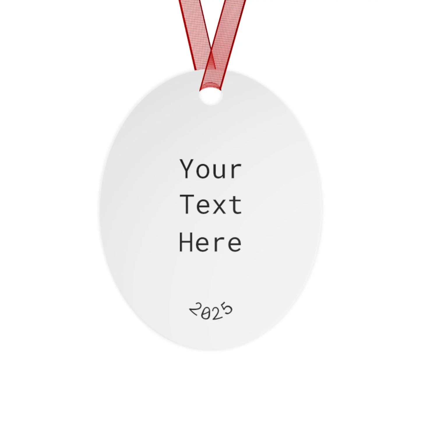 Custom Holiday Metal Ornaments - 'Naughty? Nice? Depends Who's Asking' Design - Perfect for Christmas & Personalized Gifts Printify