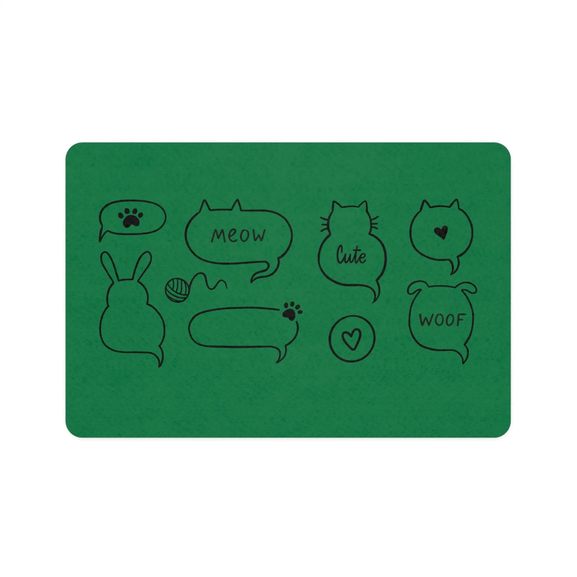 Whimsical Pet Food Mat - Fun Cat & Dog Designs, Dish Mat, Cat Lover Gifts, Dog Accessories, Pet Feeding Mat Printify