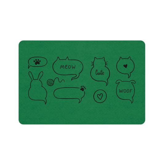 Whimsical Pet Food Mat - Fun Cat & Dog Designs, Dish Mat, Cat Lover Gifts, Dog Accessories, Pet Feeding Mat Printify