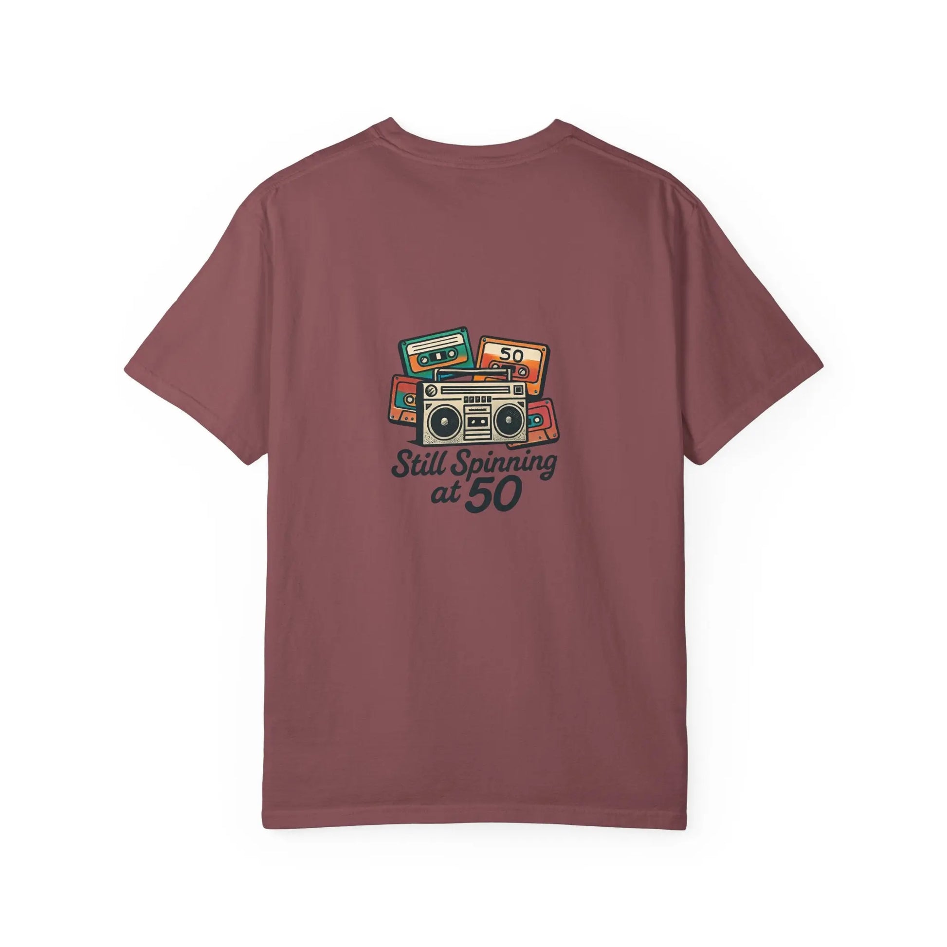 Crew T-Shirt - 'Still Spinning at 50' Retro Boombox Tee Printify