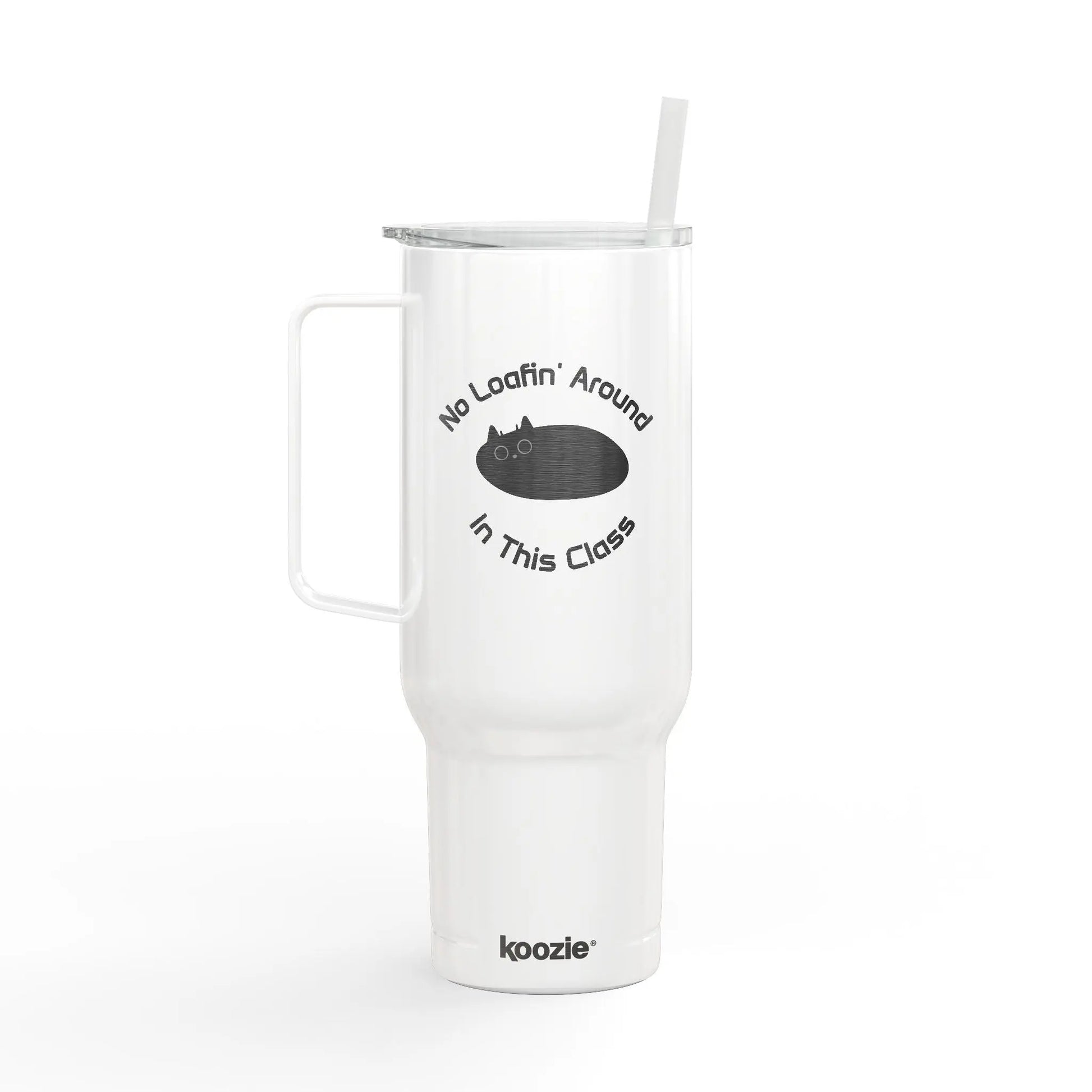 No Loafin' Around in Class Cat Lover Insulated Tumbler, 40oz Printify