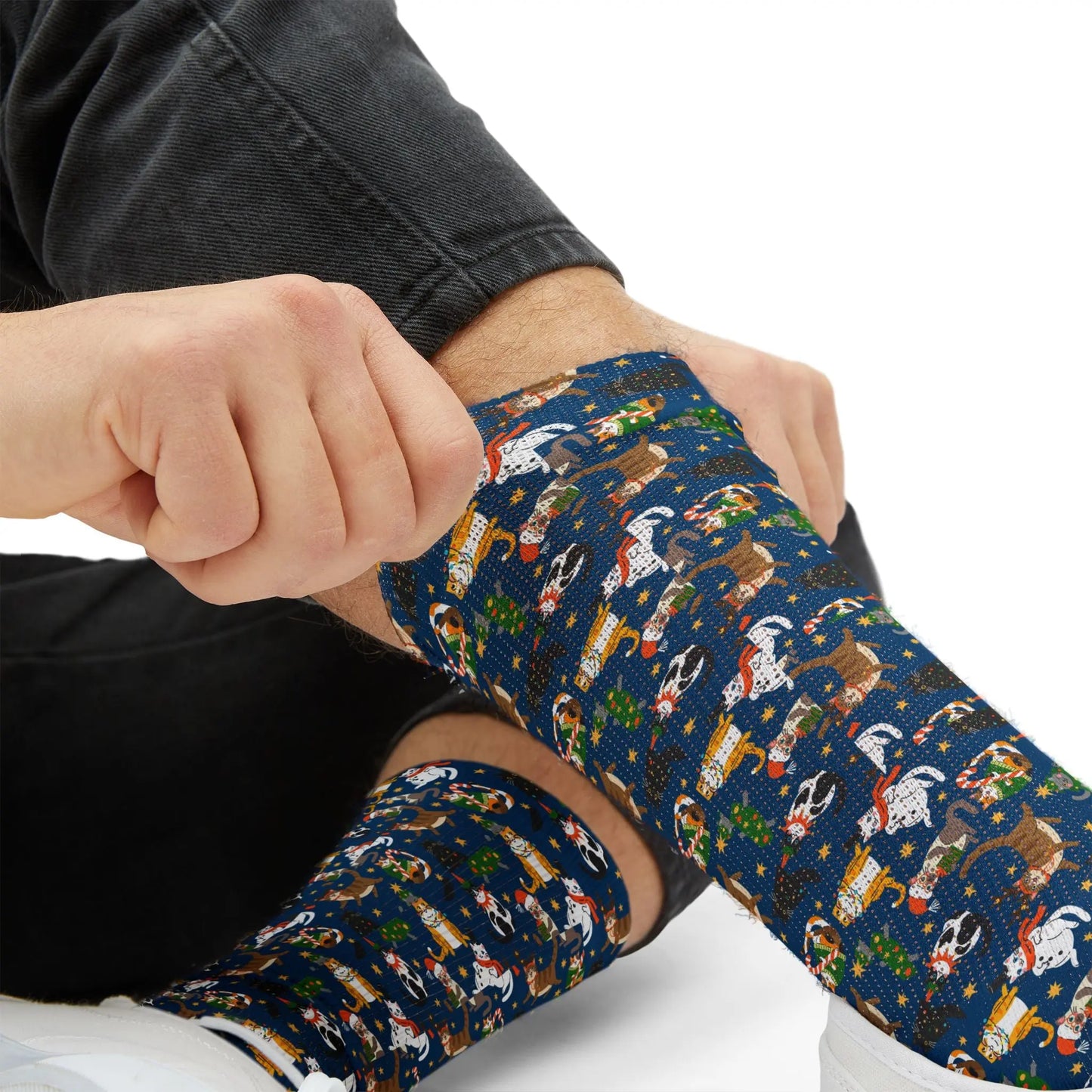 Cat Pattern Sublimation Socks Printify