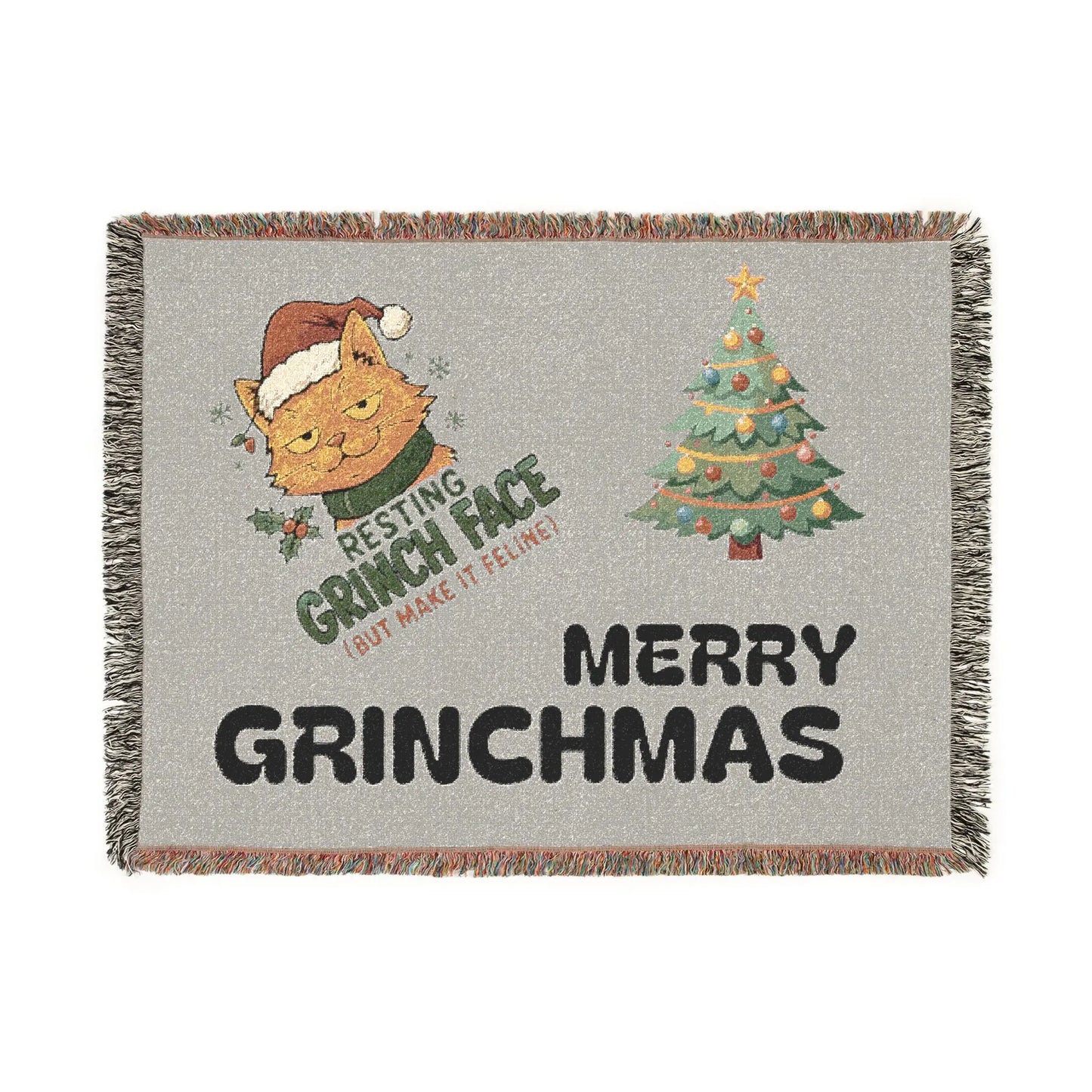 Woven Blanket - Merry Grinchmas Holiday Decor Printify