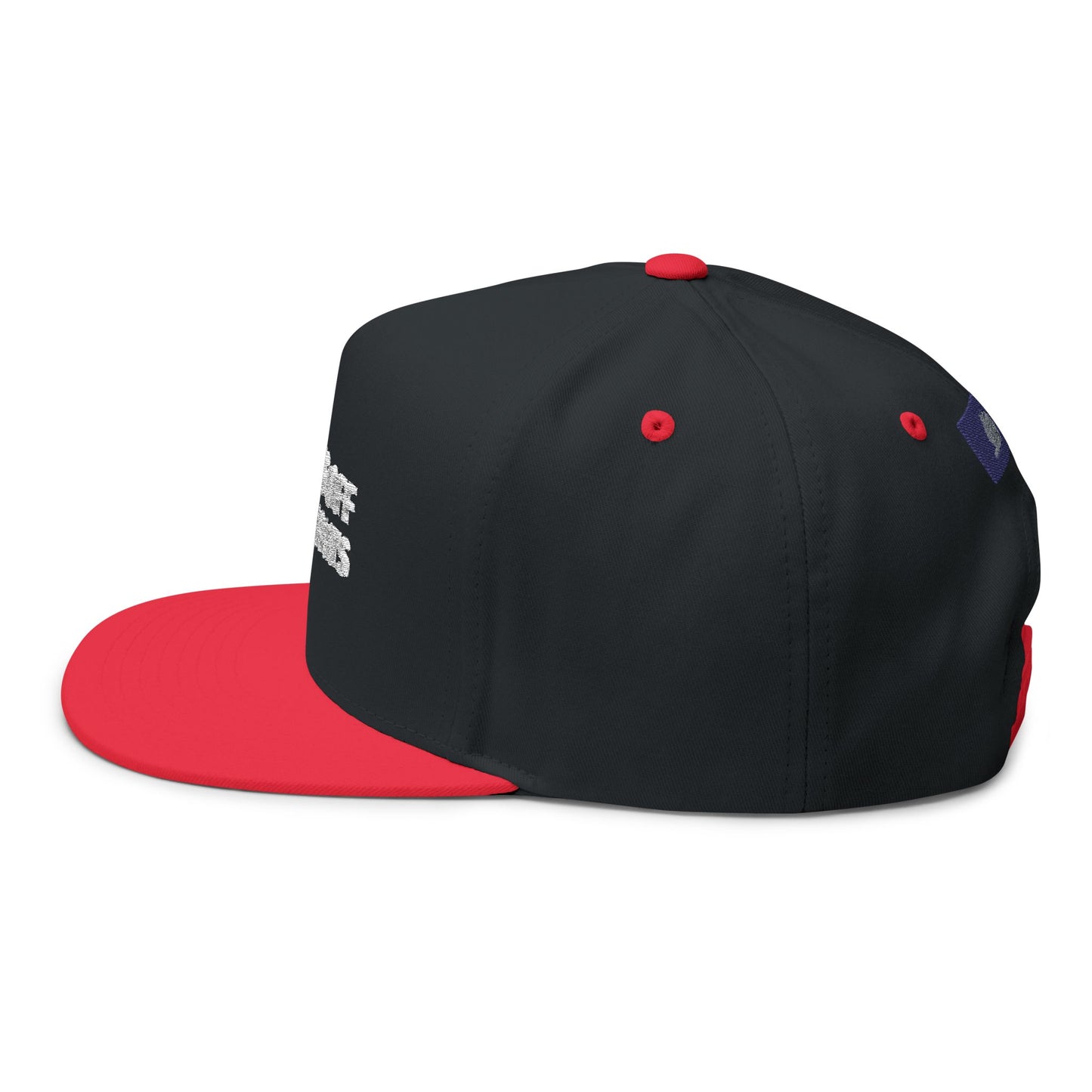 Paws Off My Rights Flat Bill Cap — Embroidered Cat Paw Freedom Hat