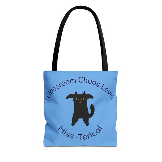 Tote Bag - Classroom Chaos Level Hiss-terical Tote for Teachers Printify