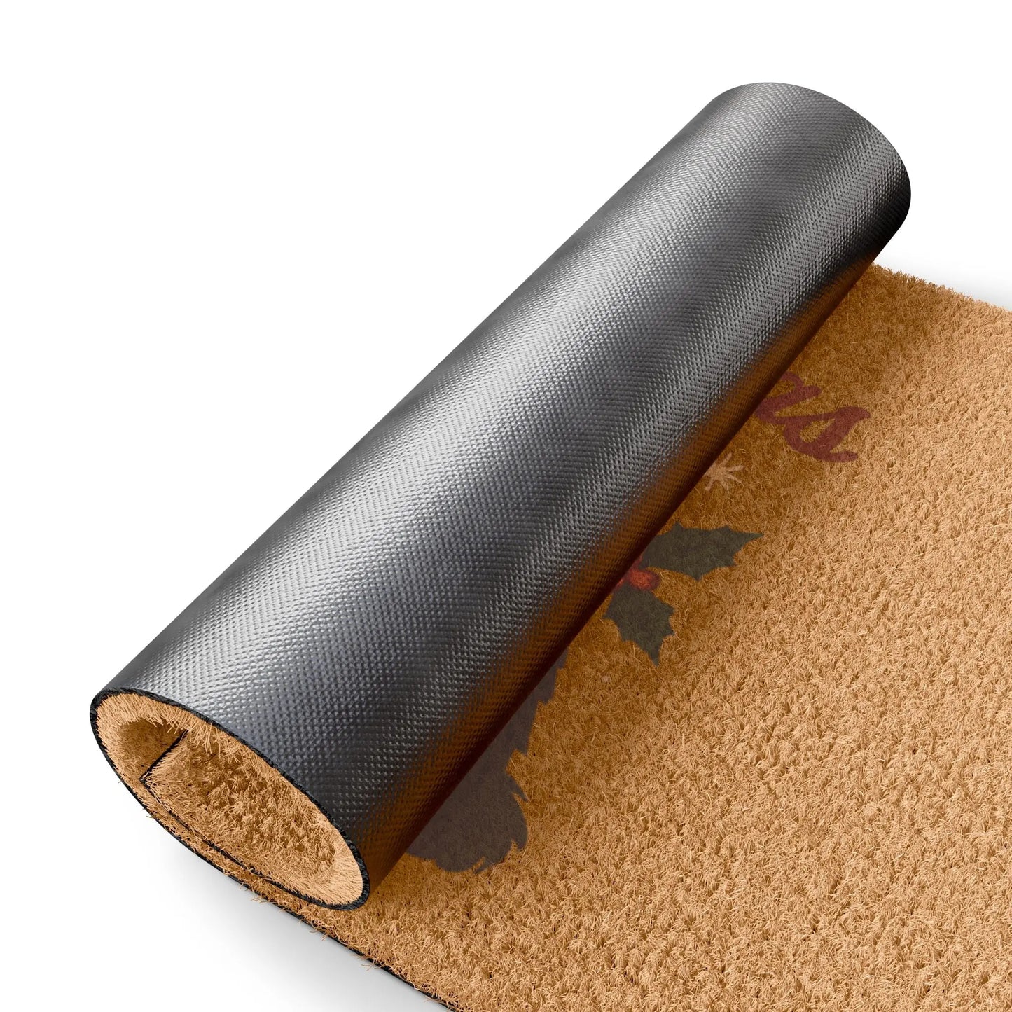 Merry Christmas Black Cat Doormat — Holiday Welcome Mat Printify