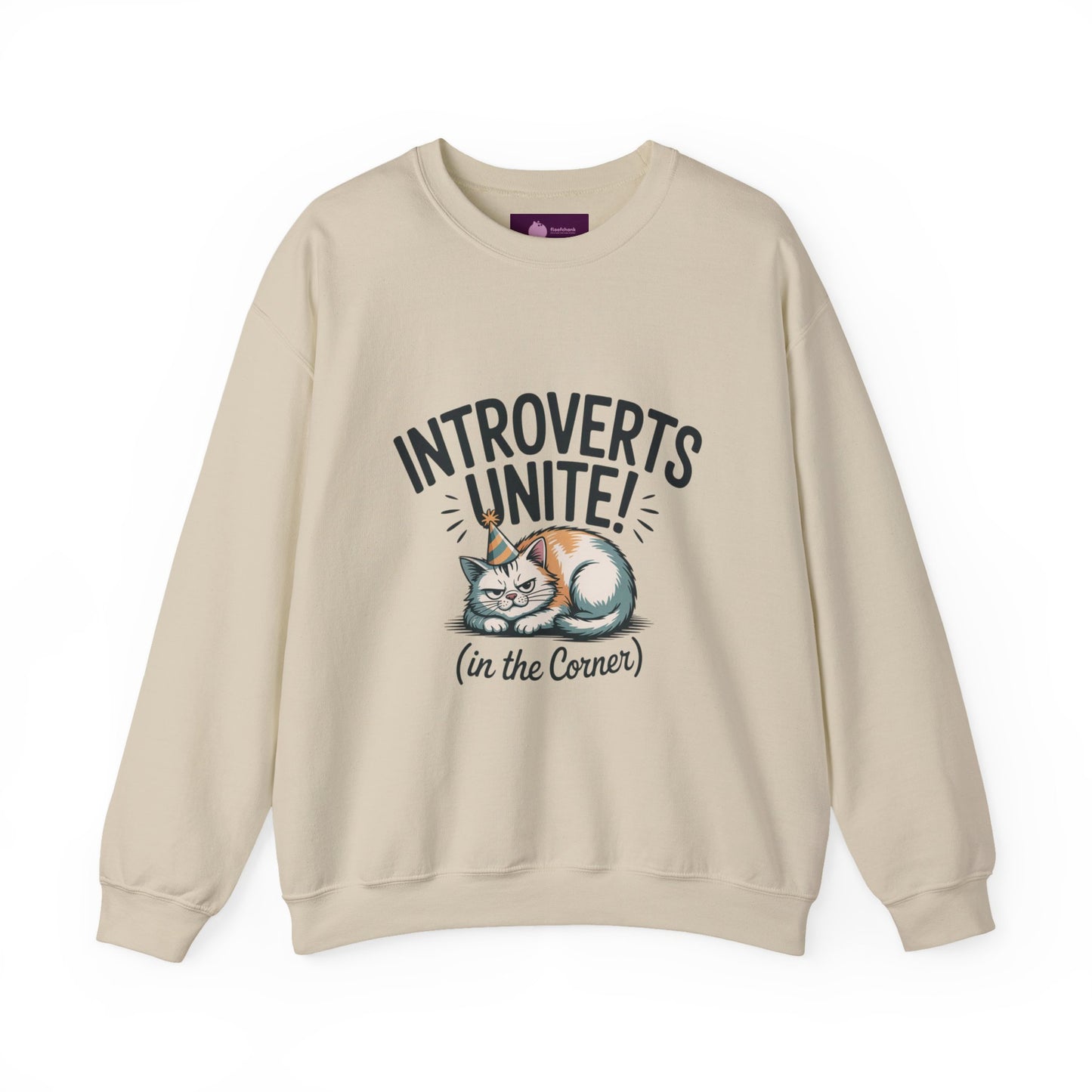 Introverts Unite (In The Corner) Sweatshirt | funny holiday shirt, party small talk jokes Printify