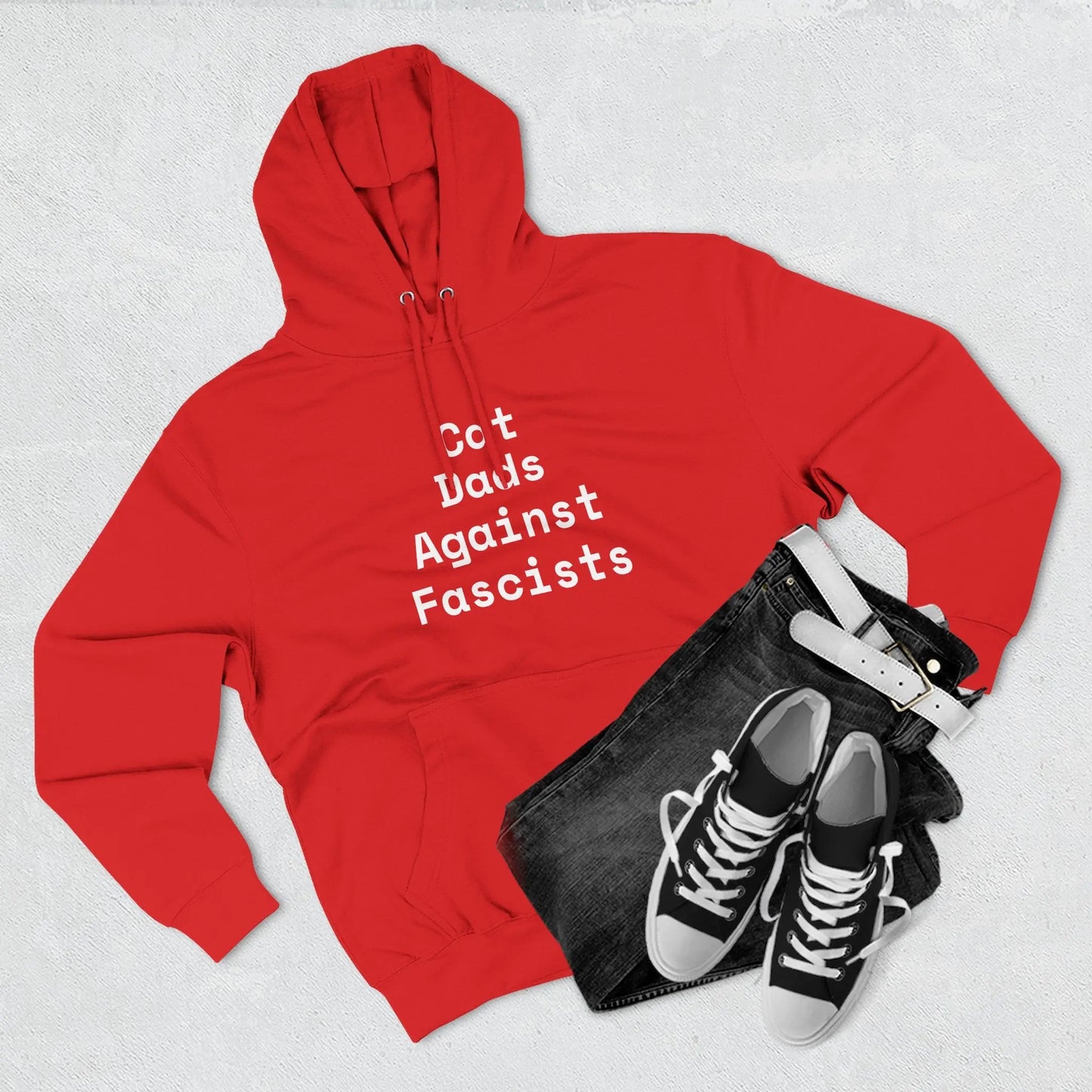Cat Dads Against Fascists Hoodie Printify