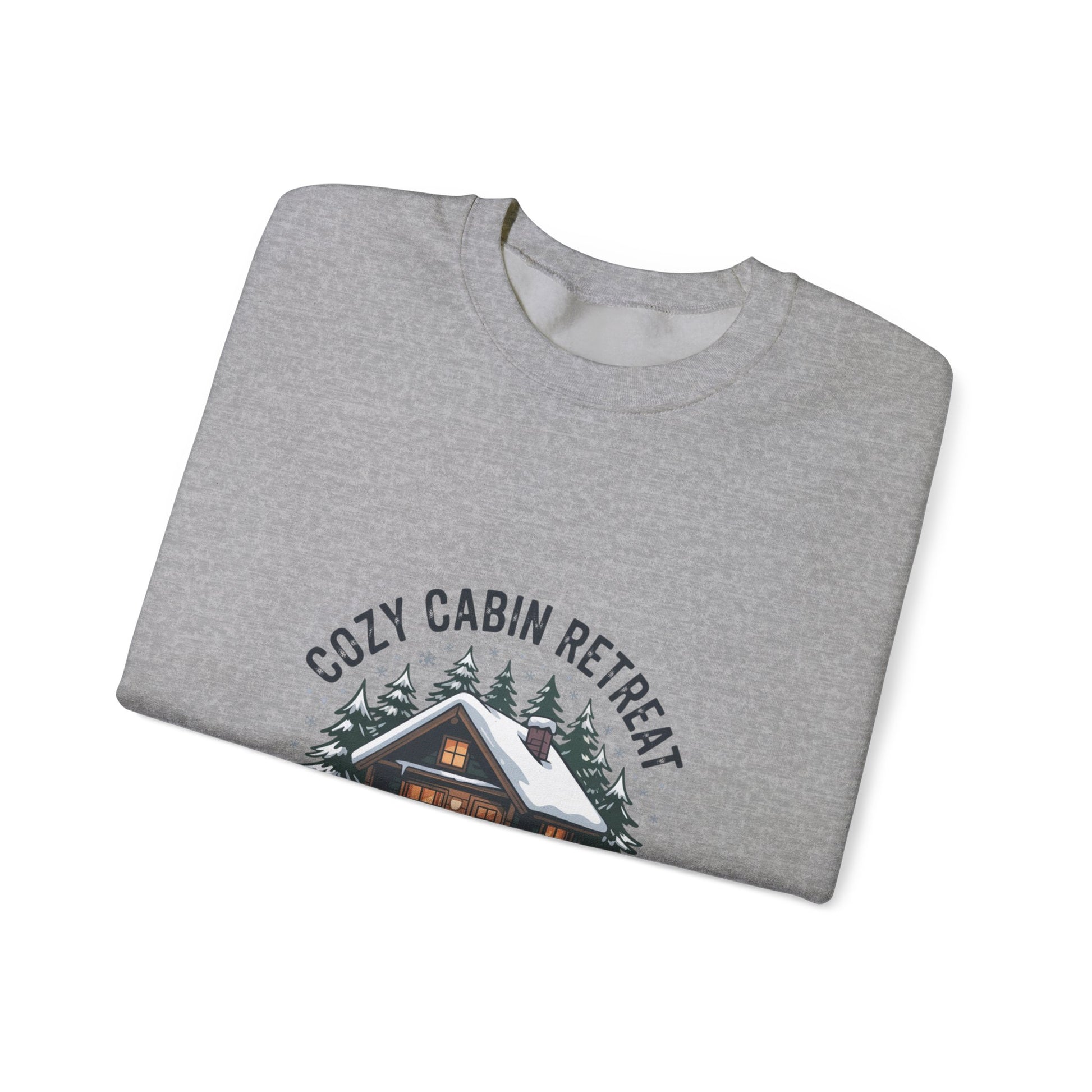 Cozy Cabin Retreat Sweatshirt | cabin vibes shirt, pine tree sweatshirt Printify